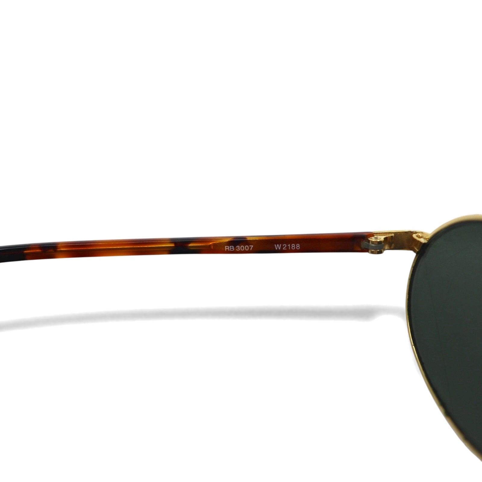 Ray-Ban Occhiali da sole ovali oro tartaruga metallo RB3007 W2188