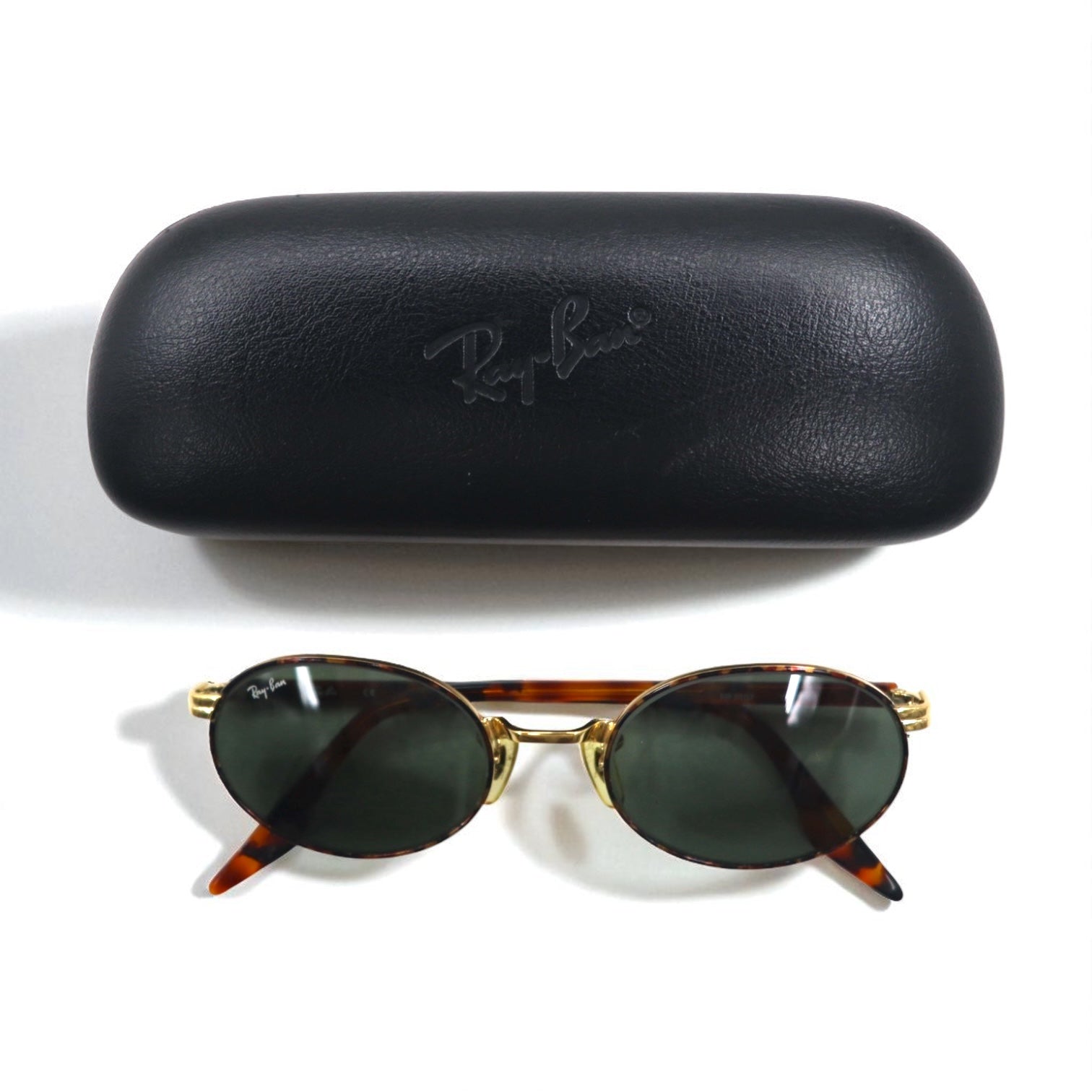 Ray-Ban Occhiali da sole ovali oro tartaruga metallo RB3007 W2188