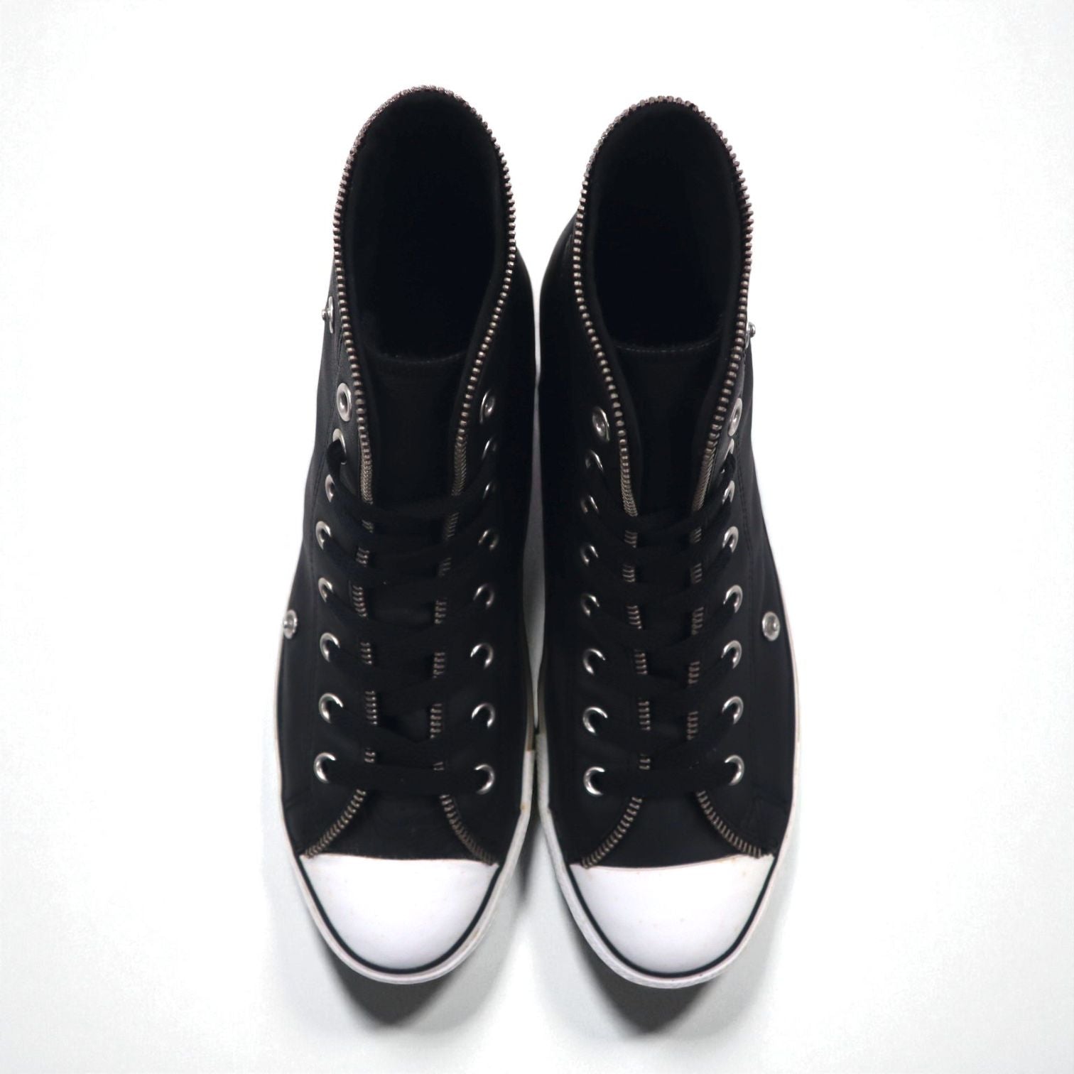 CONVERSE オールスター ジップ ハイ レザー All Star Leather Zip Hi ハイカットスニーカー 28cm ジップデザイン