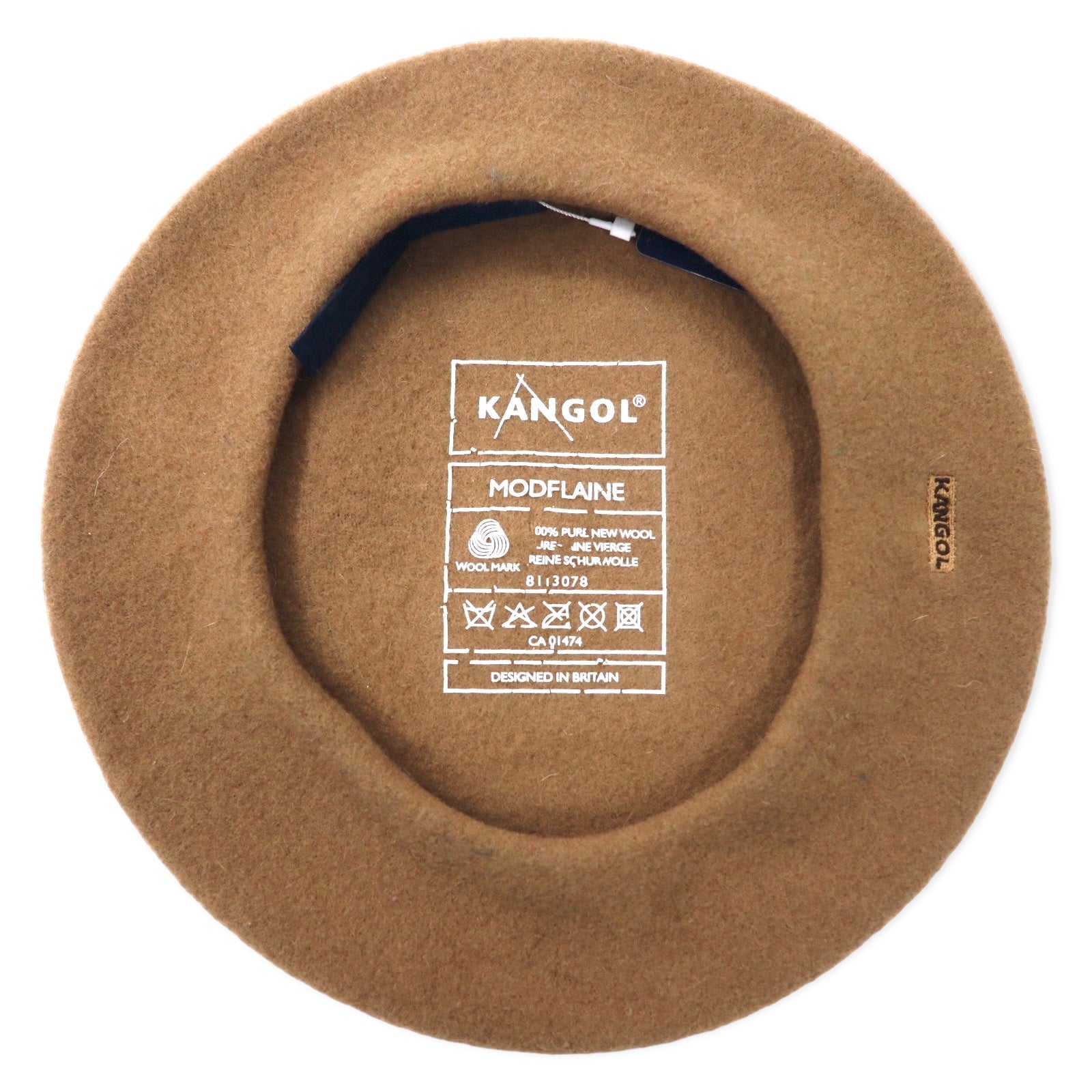 KANGOL Berretto ONE Beige Lana Logo ricamato MODFLAINE Articolo non usato