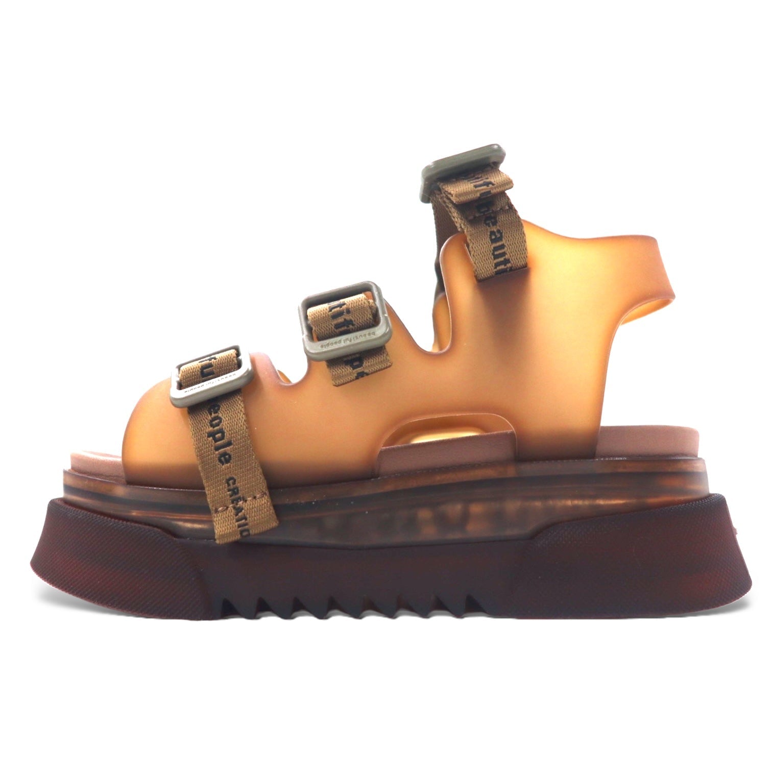 beautiful people × UNITED TOKYO Sandali sportivi con logo a nastro 22-22.5 cm Marrone Fabbricato in Giappone Nuovo con etichette