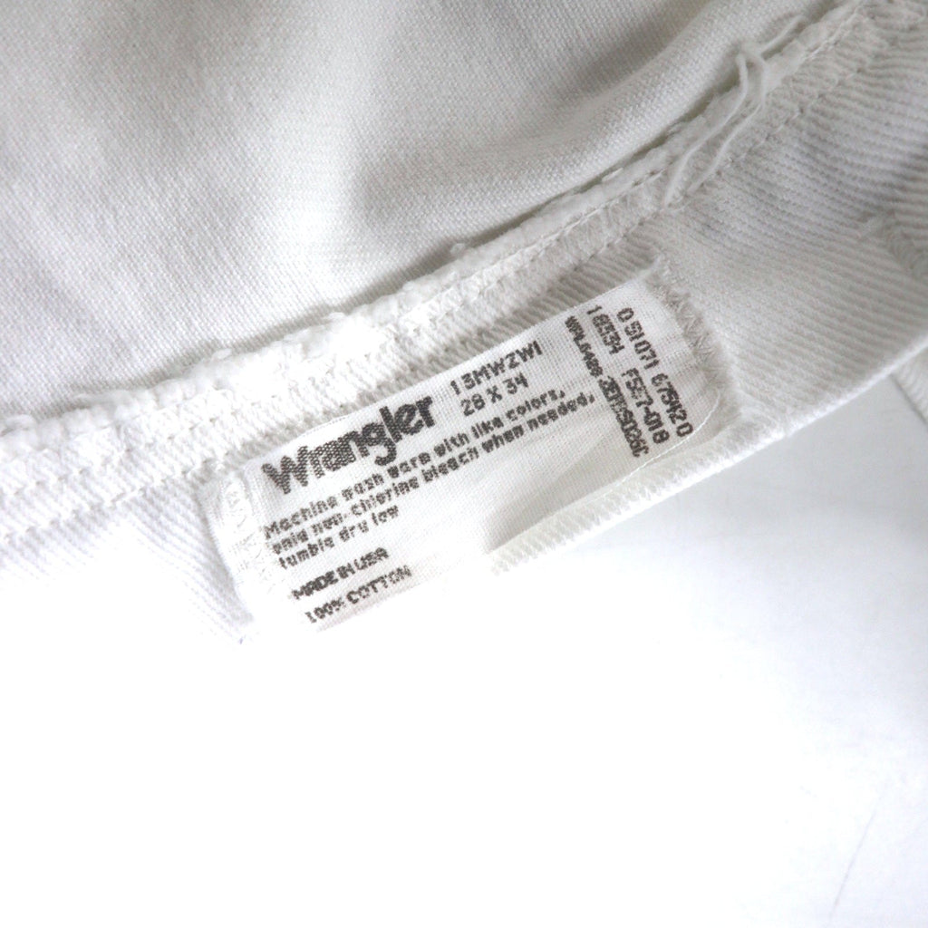Wrangler anni '90, made in USA, jeans in denim bianco, taglia 28, cotone 13MWZWI