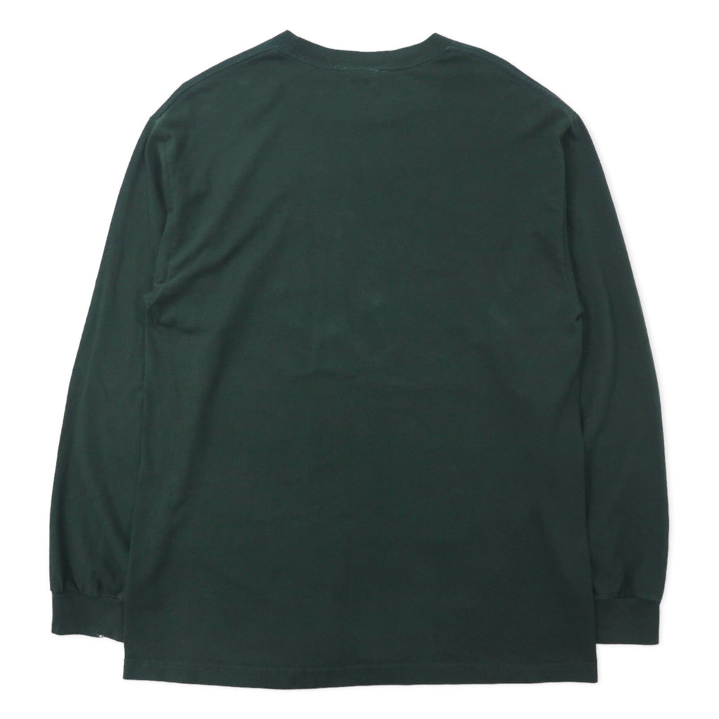 NFL TEAM APPAREL T-shirt a maniche lunghe con stampa Packers, taglia L, verde, cotone, PACKERS, made in Messico