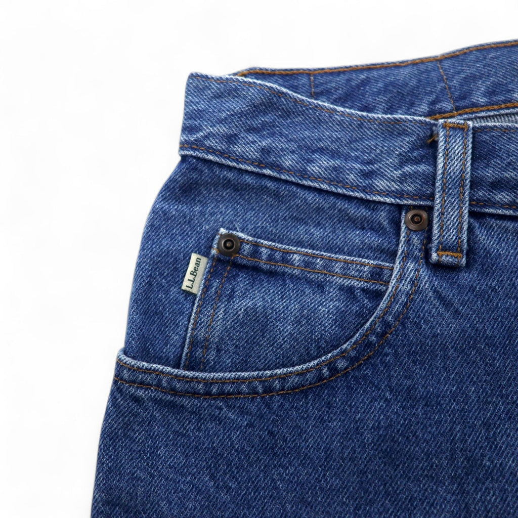 L.L.Bean Pantaloni jeans in denim M indaco blu CLASSIC FIT 220626 Made in Mexico