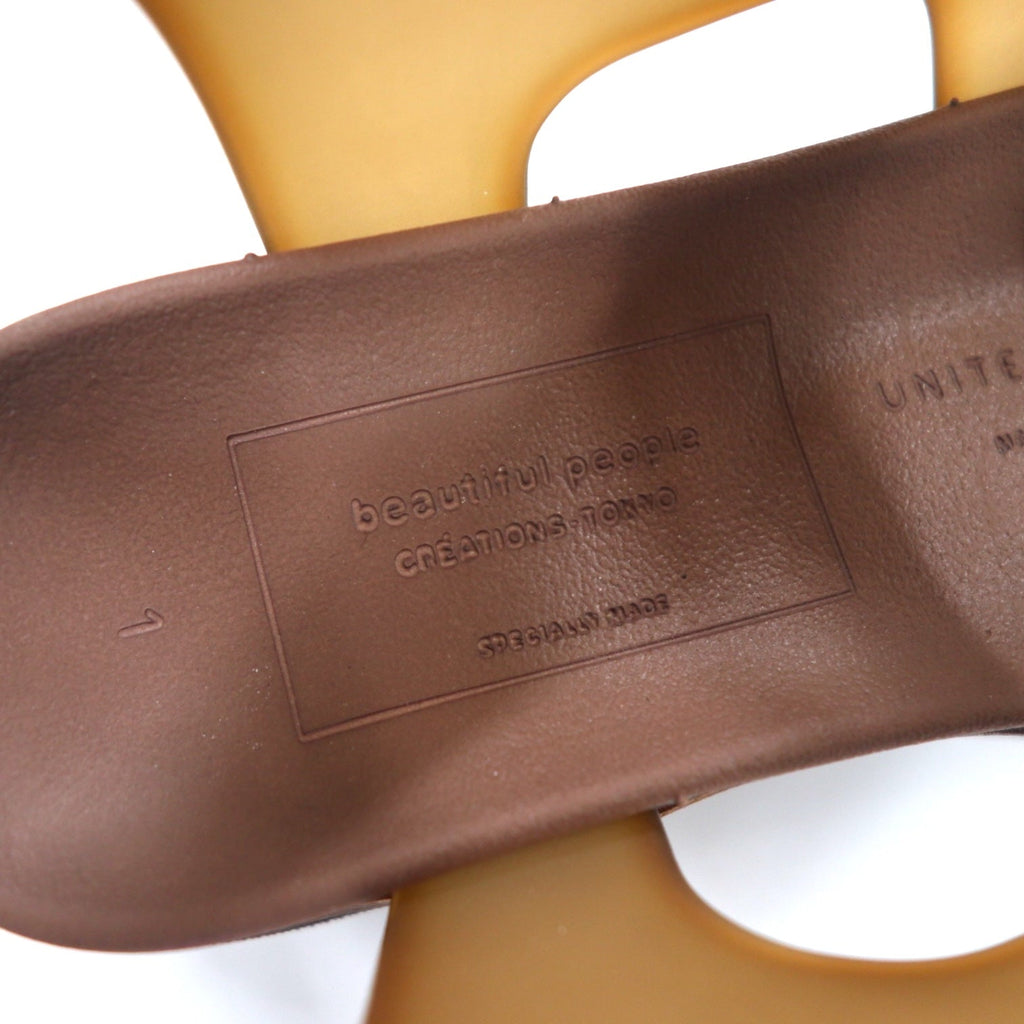 beautiful people × UNITED TOKYO Sandali sportivi con logo a nastro 22-22.5 cm Marrone Fabbricato in Giappone Nuovo con etichette