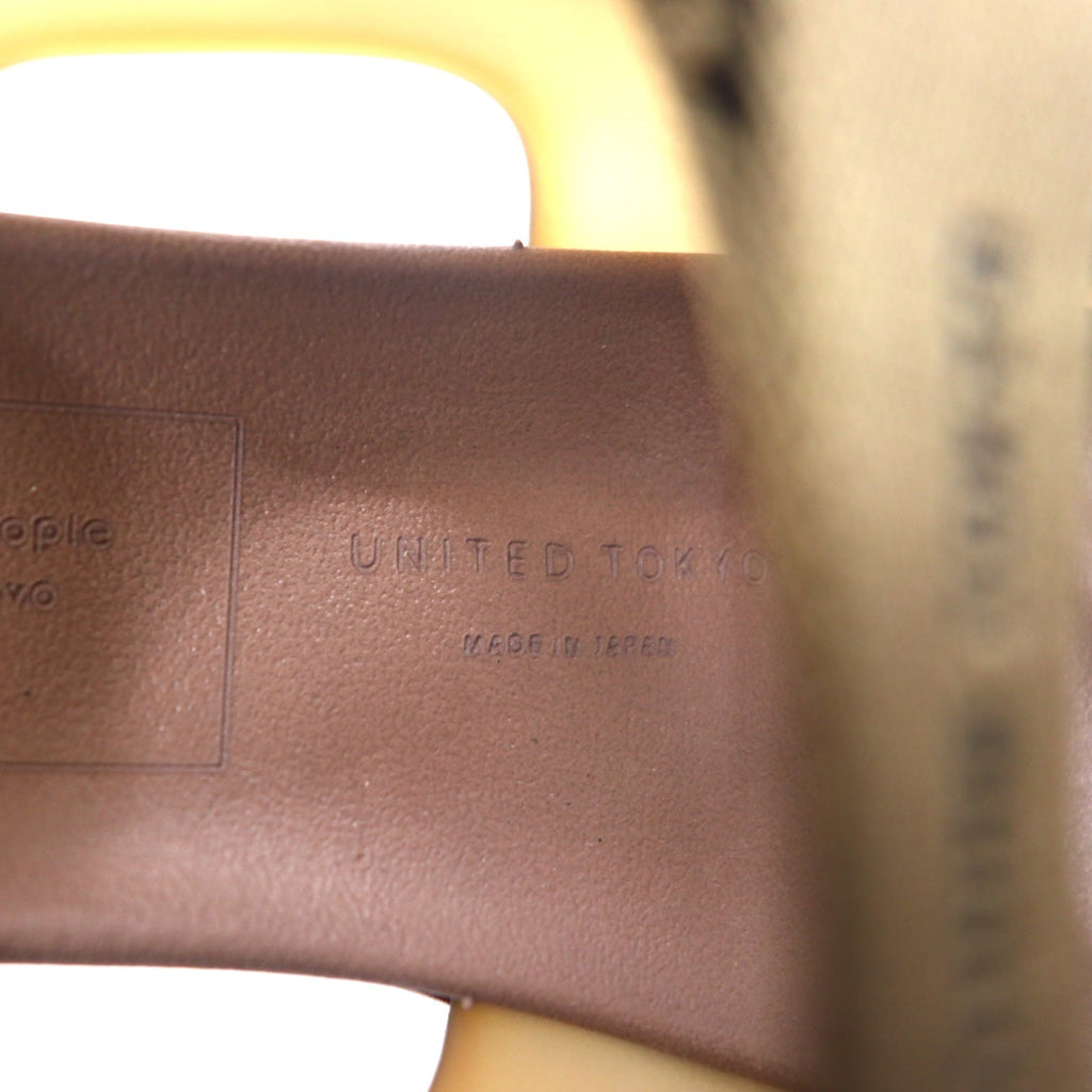 beautiful people × UNITED TOKYO Sandali sportivi con logo a nastro 22-22.5 cm Marrone Fabbricato in Giappone Nuovo con etichette