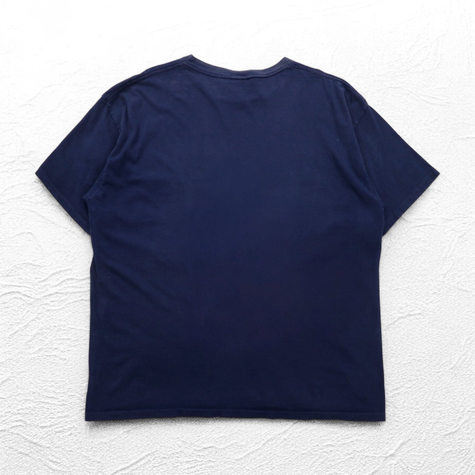 JOSTENS SPORTSWEAR Anni '90 Made in USA MLB INDIANS T-Shirt Stampata XL Blu Navy Cucitura Singola