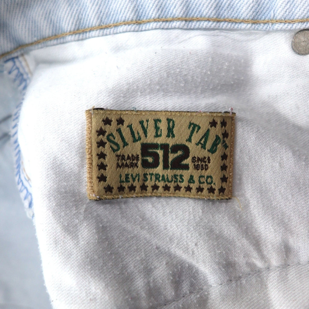 Levi's SILVER TAB anni '90, made in USA, Silver Tab 512, jeans affusolati, taglia M, blu, 40512-0736