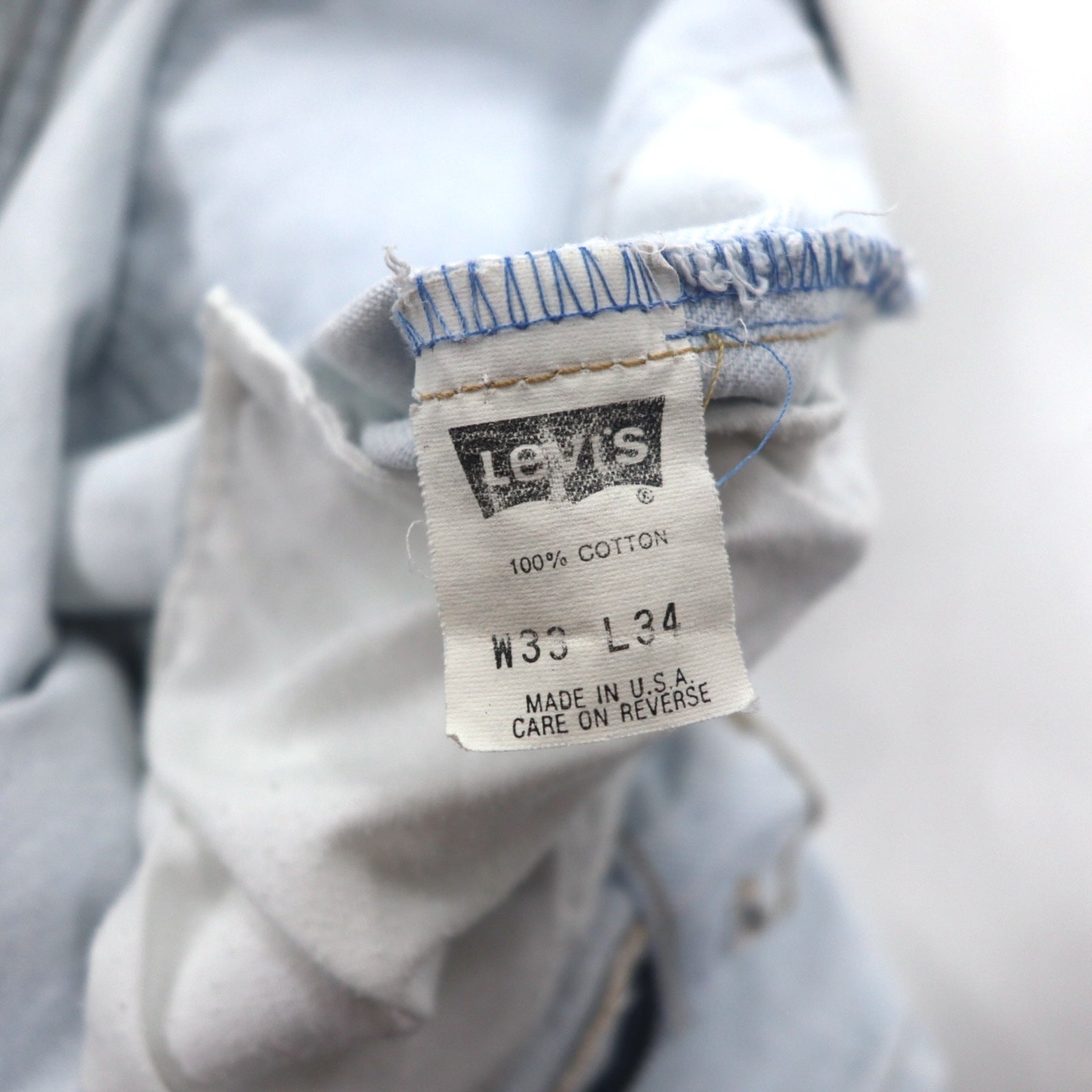 Levi's SILVER TAB anni '90, made in USA, Silver Tab 512, jeans affusolati, taglia M, blu, 40512-0736