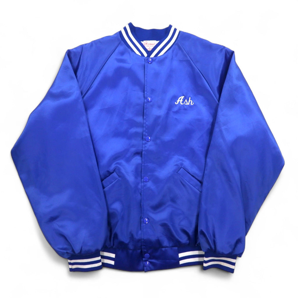 Cardinal Anni '90 USA Giacca College L Blu Nylon NEW ROCHELLE Baseball Stampa Posteriore