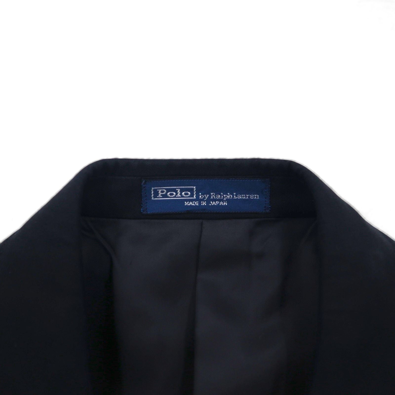 Polo Ralph Lauren 日本製 3B テーラードジャケット S ブラック チンストラップ