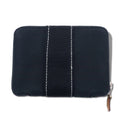 HERMES Francia Fourre-tout Purse PM portafoglio a due ante mini nero tela cerniera riri con chiusura a cerniera lampo