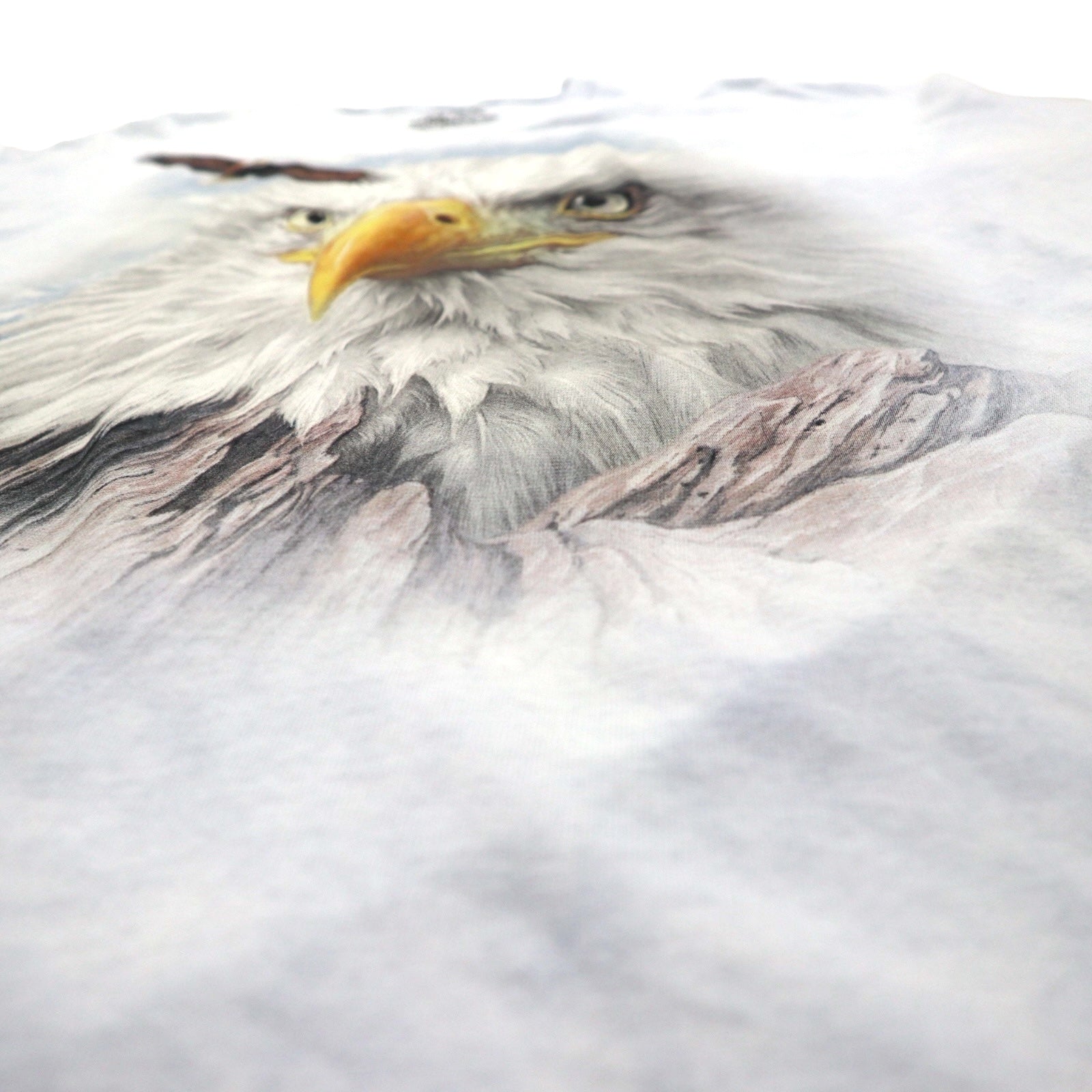 THE MOUNTAIN T-shirt tie-dye oversize 2XL blu stampa animale aquila made in Mexico
