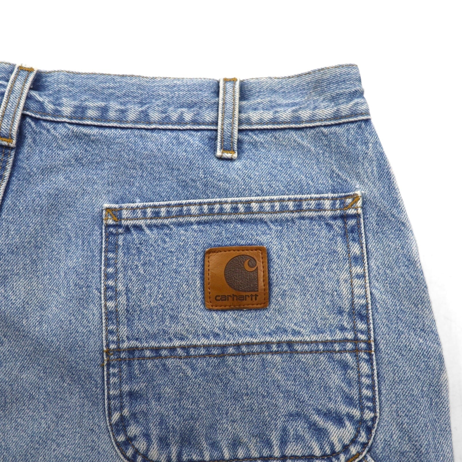 Carhartt Pantaloncini da pittore in denim, pantaloni corti, taglia L, indaco blu B29 STW, made in Messico