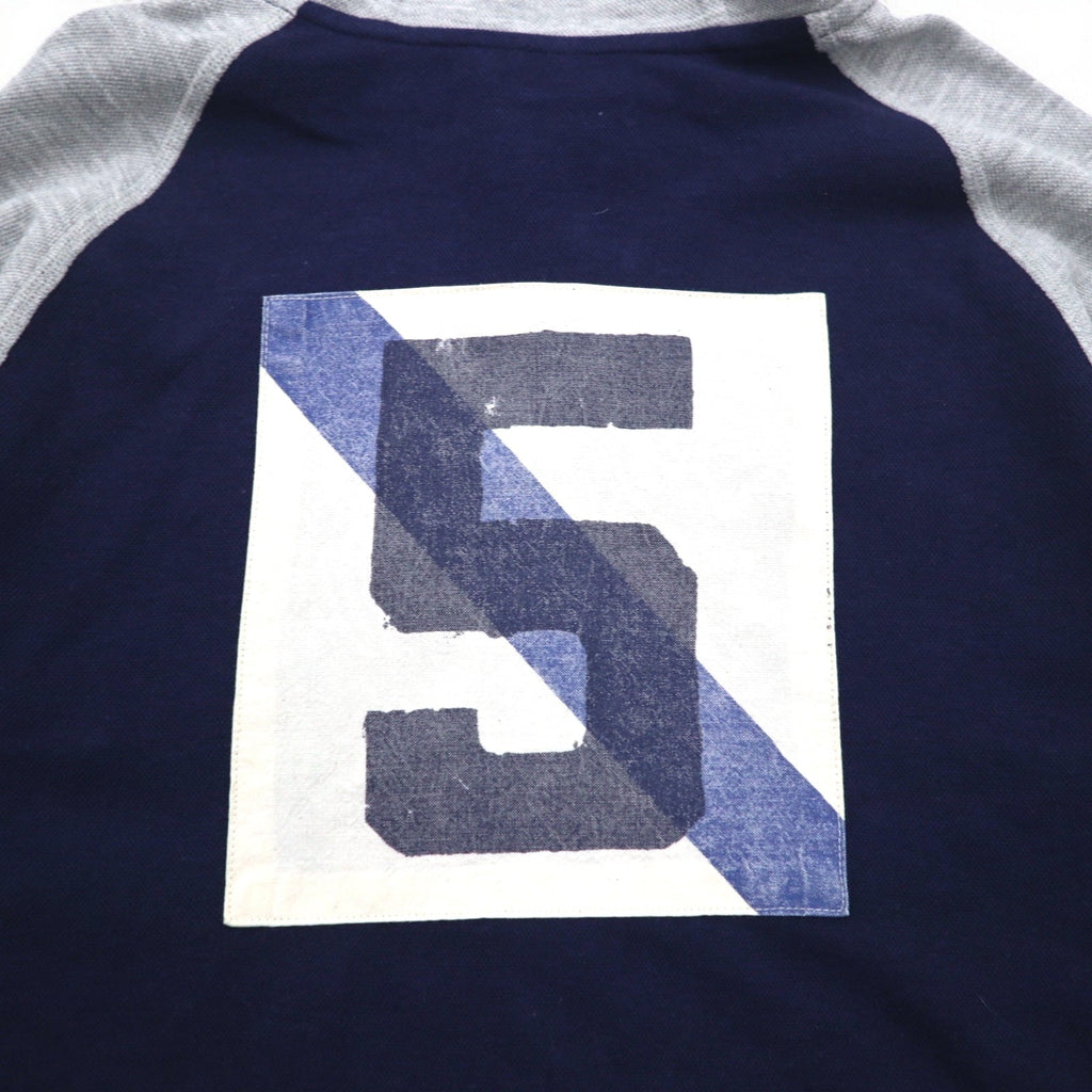 POLO RALPH LAUREN felpa con cappuccio mezza zip XL blu navy piqué PERFORMANCE numerazione small pony