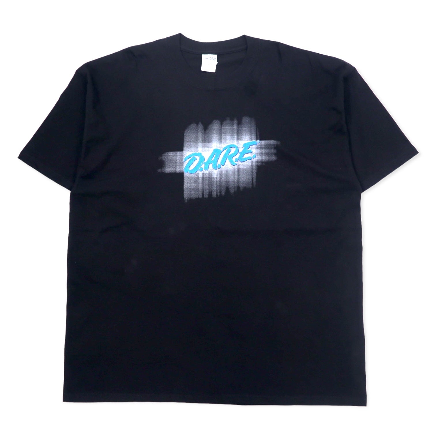 GILDAN T-shirt D.A.R.E. anni '90 stampata XXL nera cotone taglia grande prodotta in Honduras