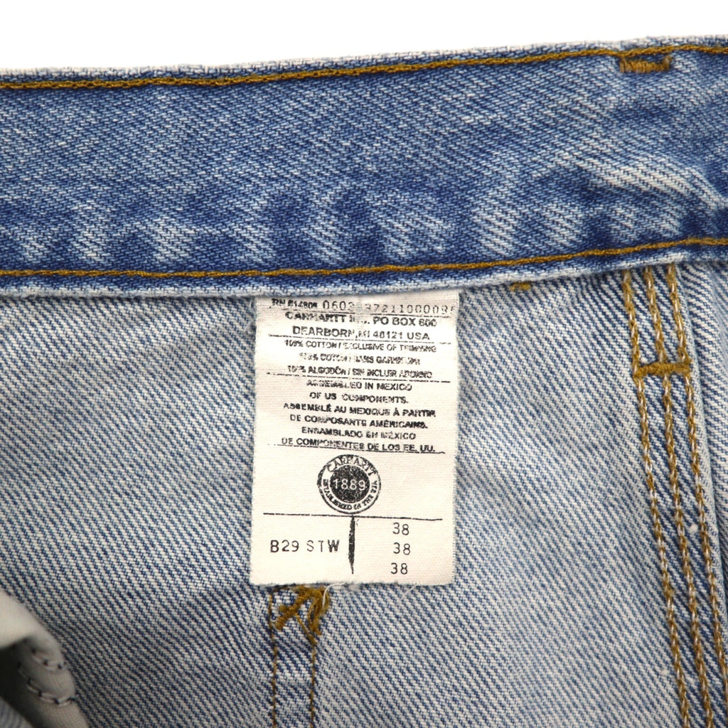 Carhartt Pantaloncini da pittore in denim, pantaloni corti, taglia L, indaco blu B29 STW, made in Messico