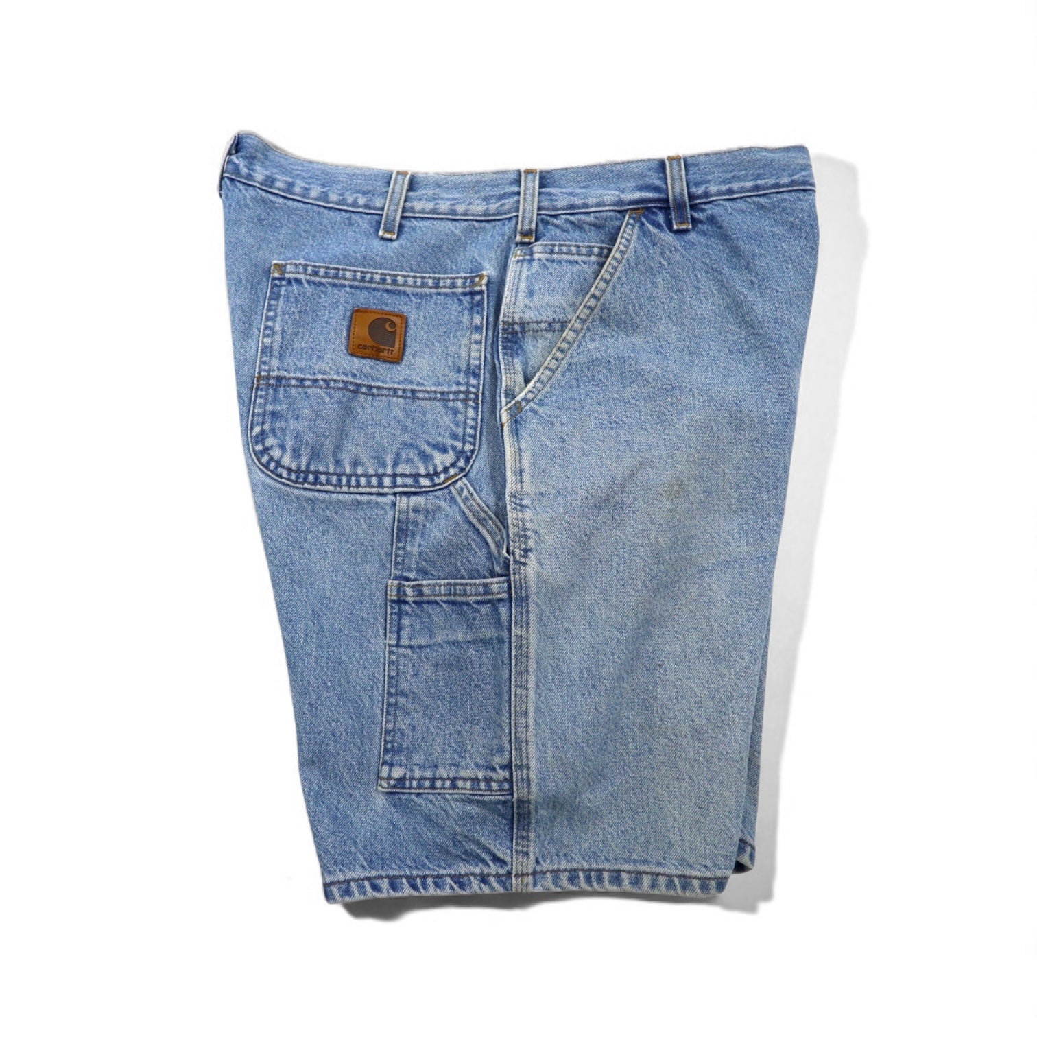 Carhartt Pantaloncini da pittore in denim, pantaloni corti, taglia L, indaco blu B29 STW, made in Messico
