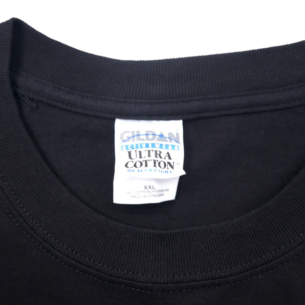 GILDAN T-shirt D.A.R.E. anni '90 stampata XXL nera cotone taglia grande prodotta in Honduras