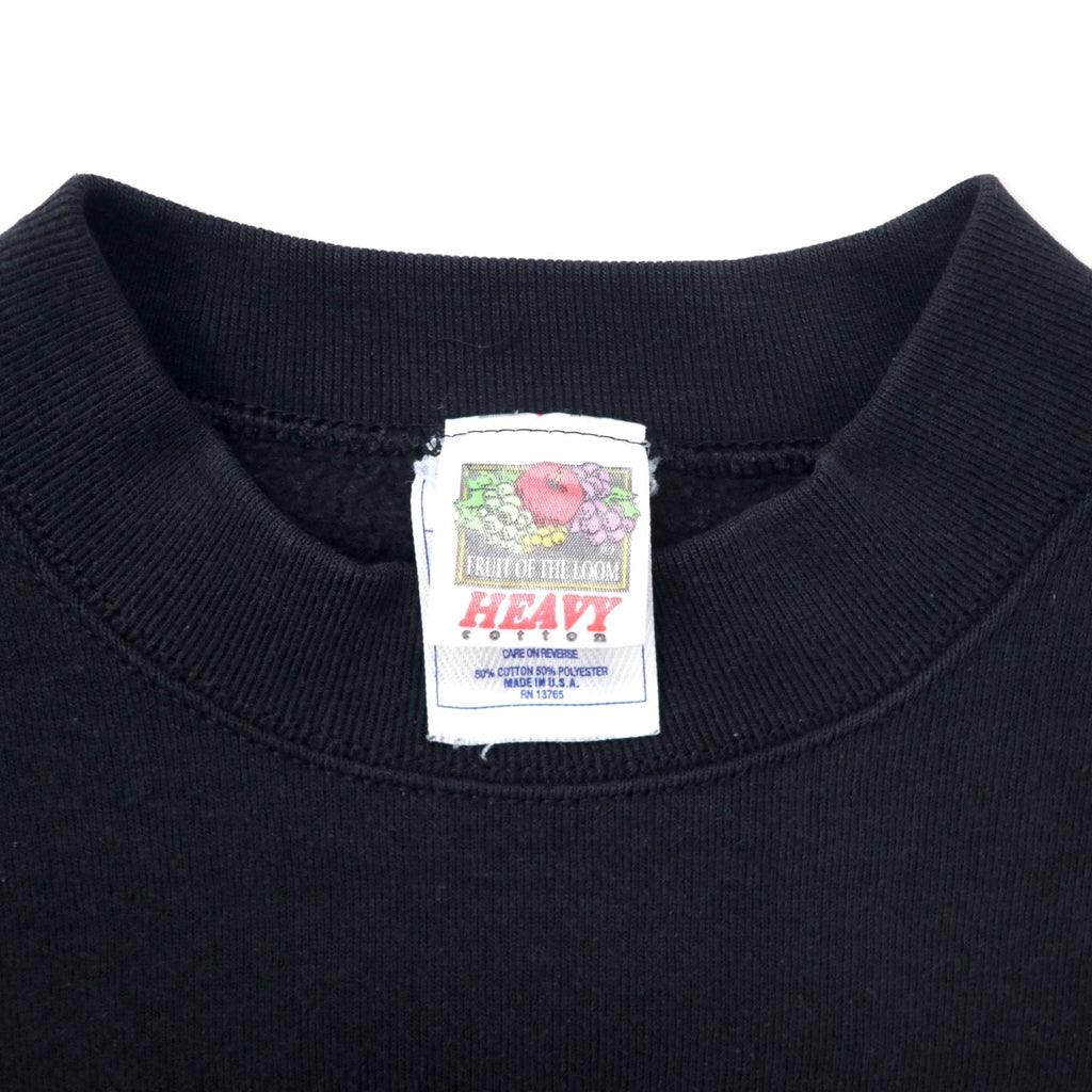 FRUIT OF THE LOOM USA製 90年代 NHL 刺繍 スウェット M ブラック コットン Penguins HOCKEY
