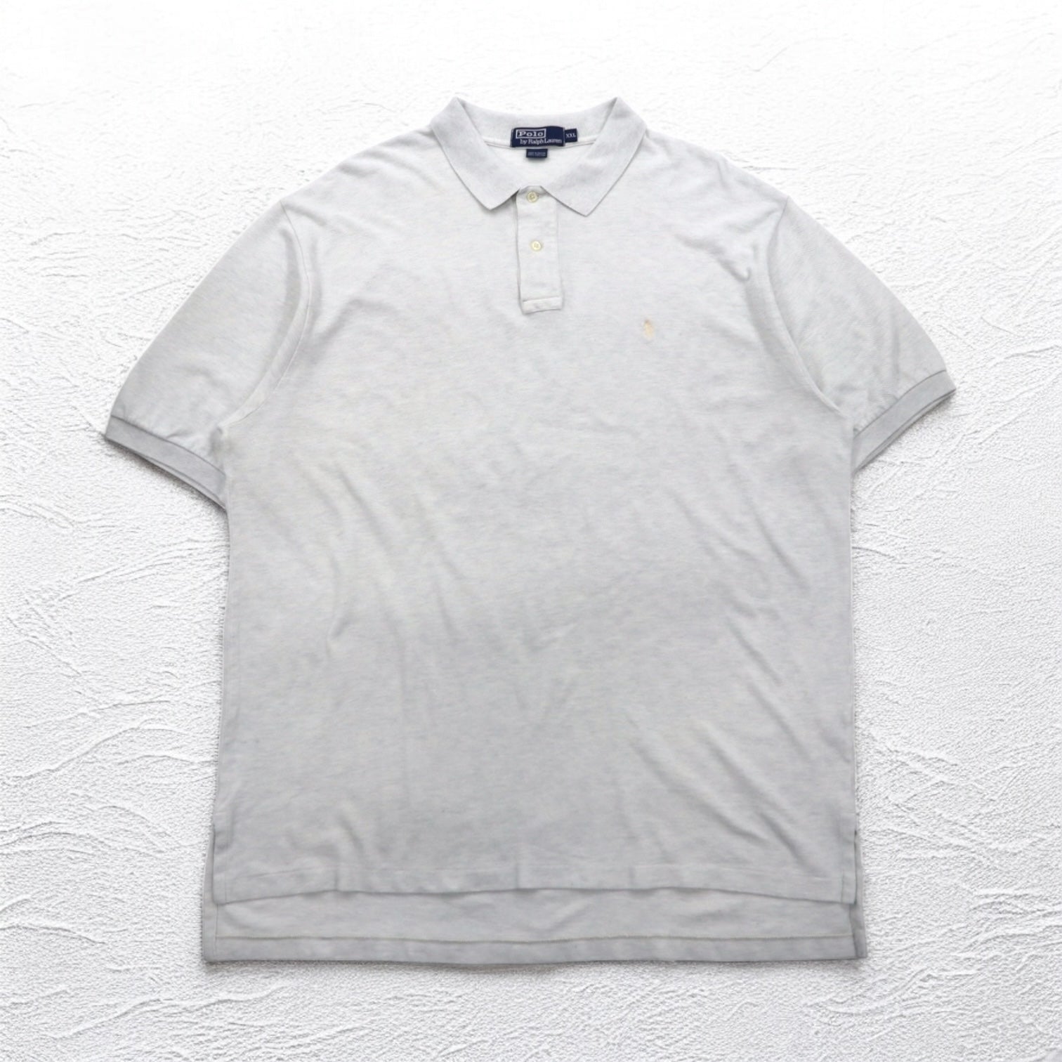 Polo by Ralph Lauren polo anni '90 2XL grigio piquet piccolo ricamo pony taglia grande