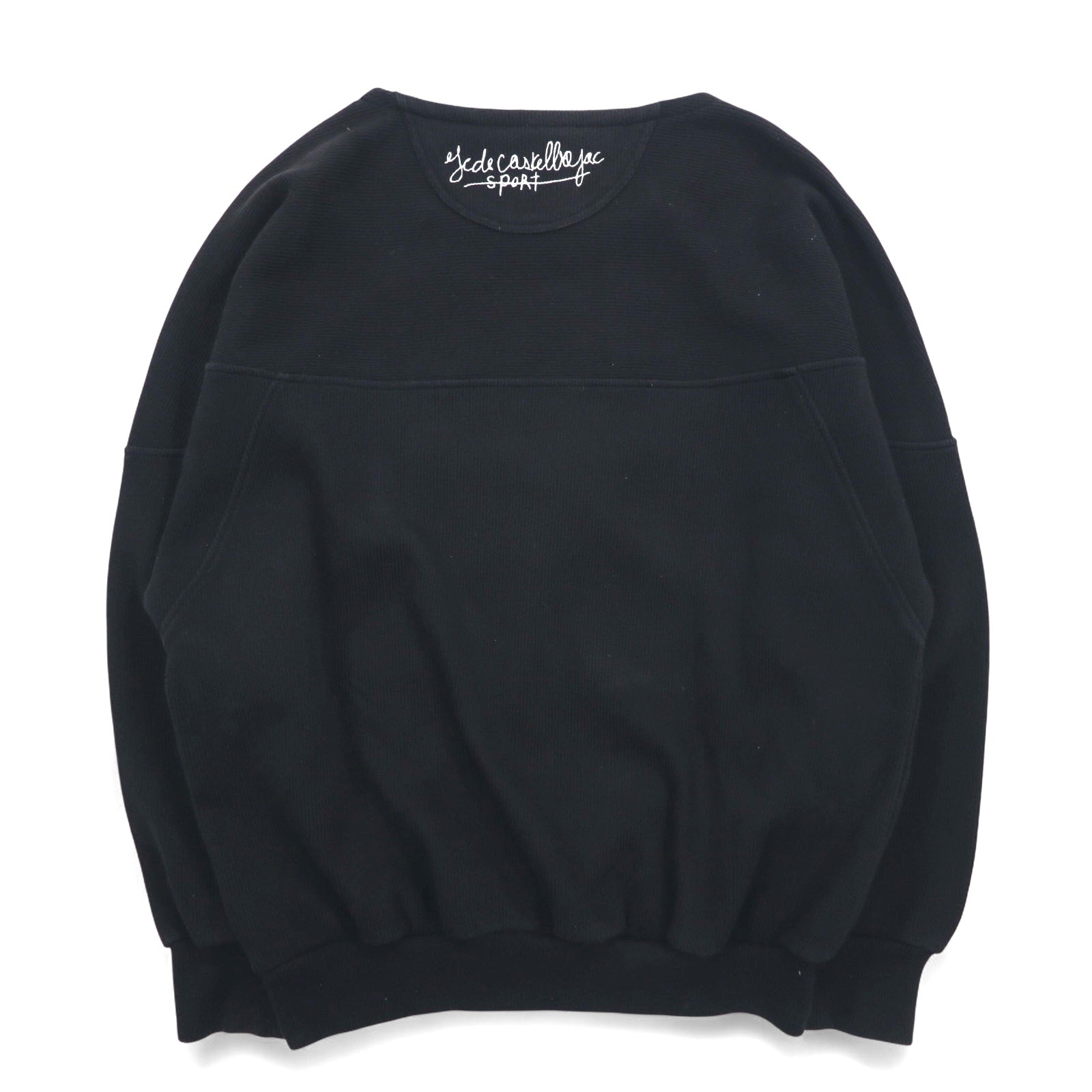 Castelbajac sport anni '90, felpa nera con ricamo di personaggi, taglia S, magic sport book, made in Japan