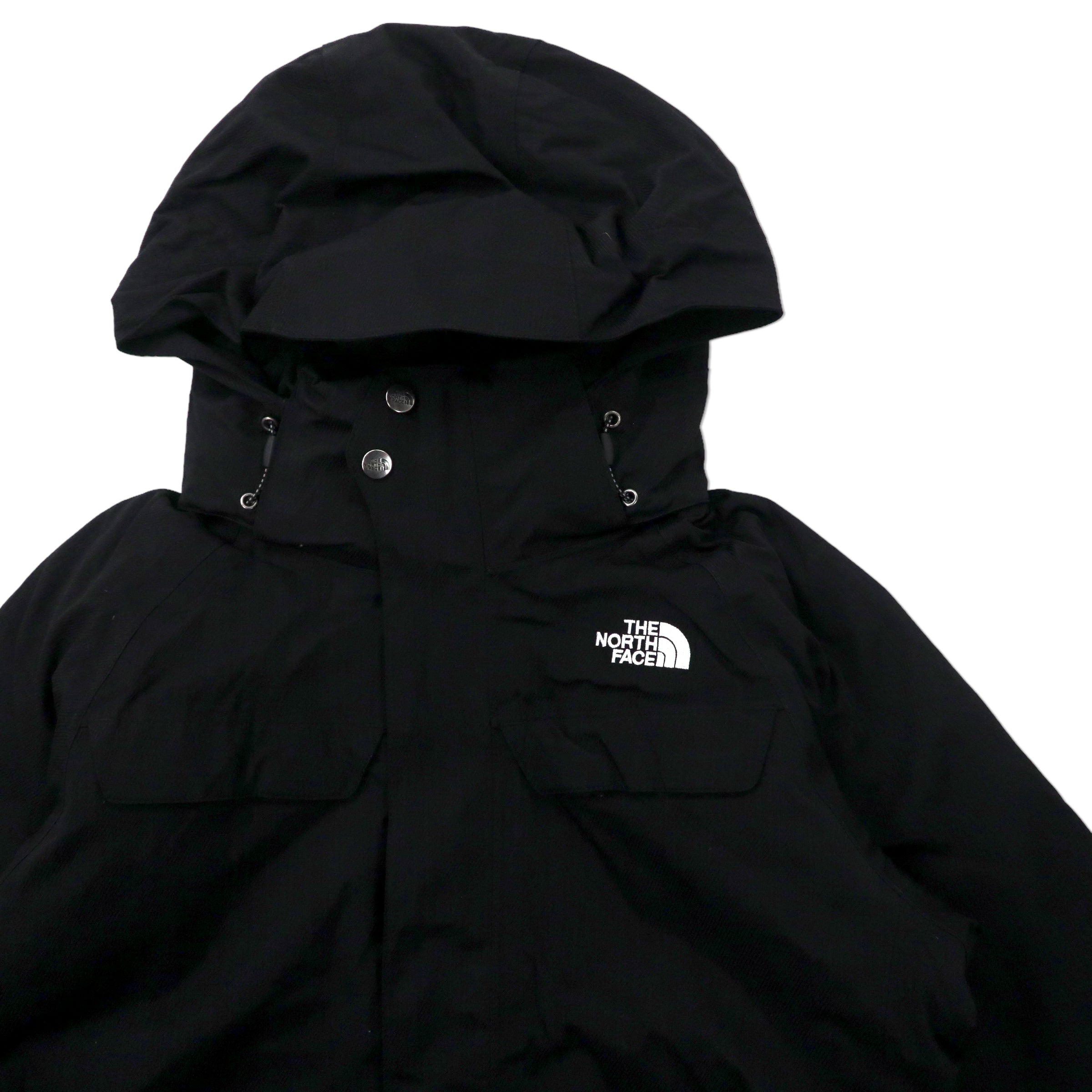 THE NORTH FACE マウンテンパーカー M ブラック ナイロン 550 HYVENT 防水 ハイネック フード着脱式