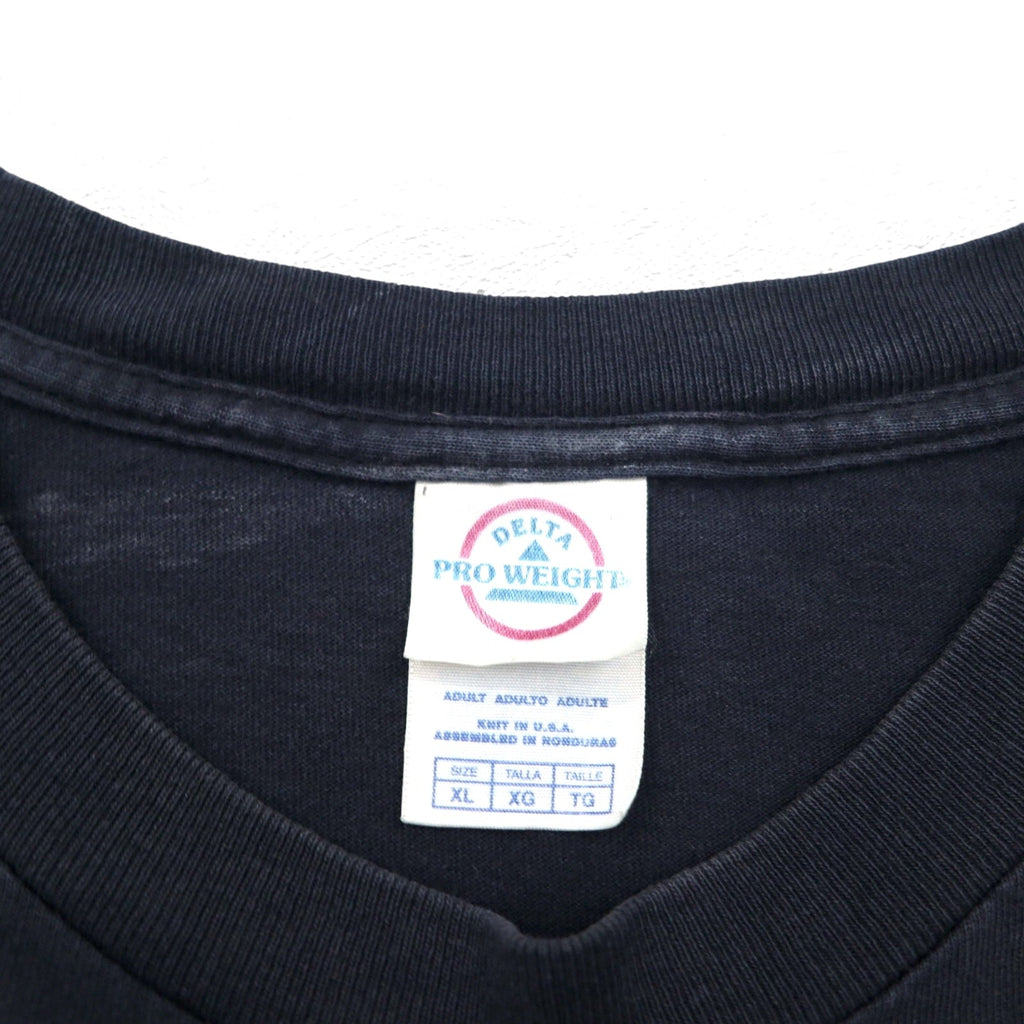 DELTA Anni '00 Maglia in USA Stampa teschio T-shirt PRO WEIGHT XL Nera Stampa fronte/retro Bike Week