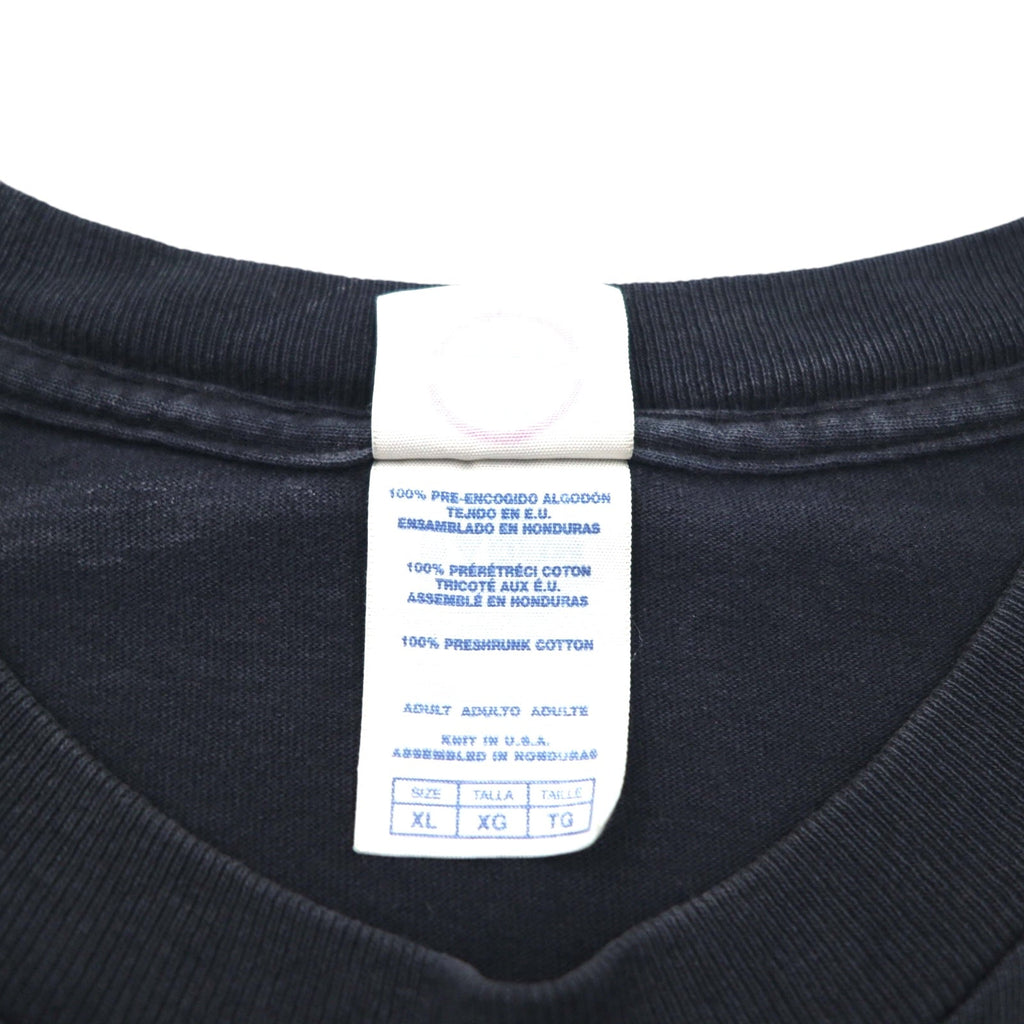 DELTA Anni '00 Maglia in USA Stampa teschio T-shirt PRO WEIGHT XL Nera Stampa fronte/retro Bike Week
