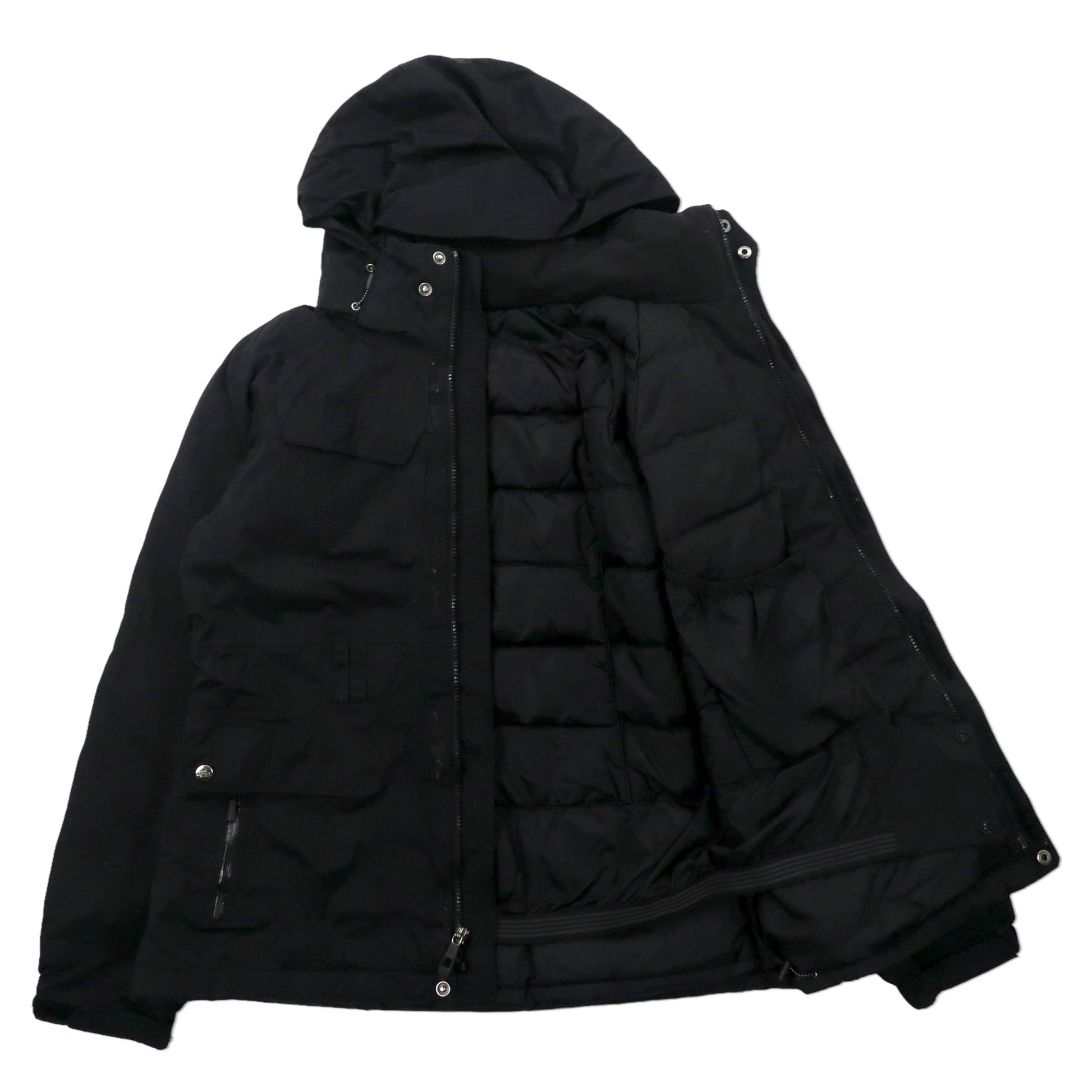 THE NORTH FACE Giacca a vento taglia M, colore nero, in nylon 550 HYVENT, impermeabile, collo alto, cappuccio removibile