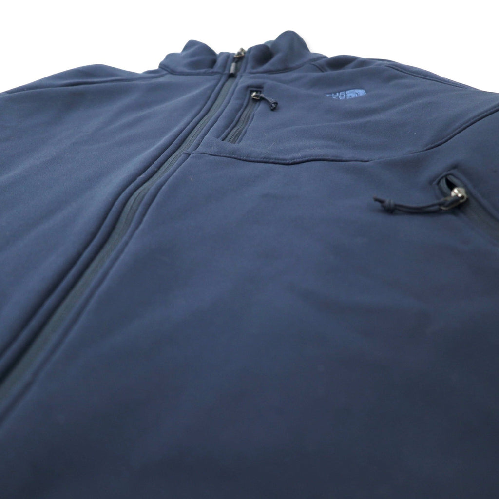 THE NORTH FACE giacca softshell L blu navy poliestere ricamo logo monocromatico standard americano made in Jordan