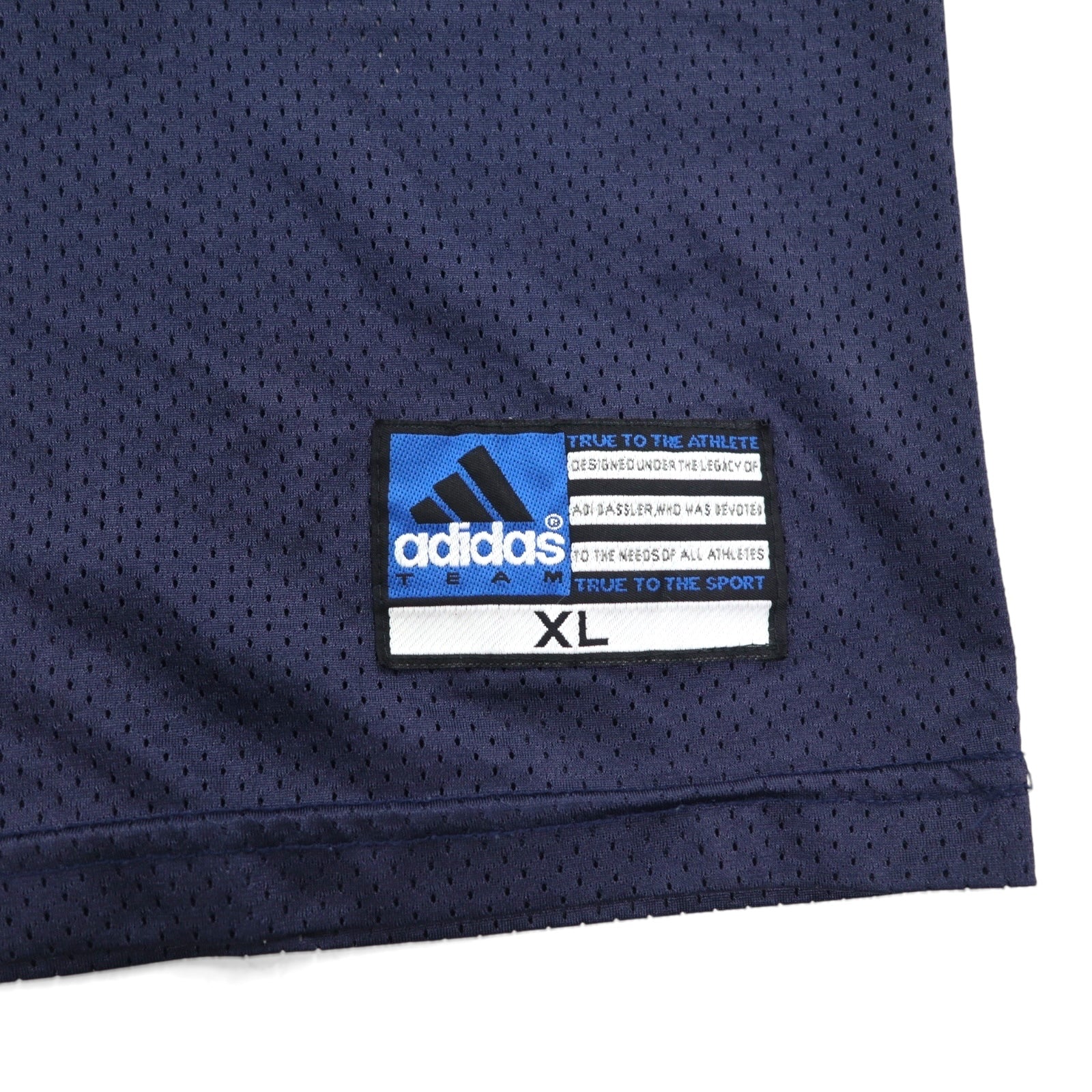 adidas anni 2000 maglia da gioco TEAM taglia XL blu navy nylon numerata