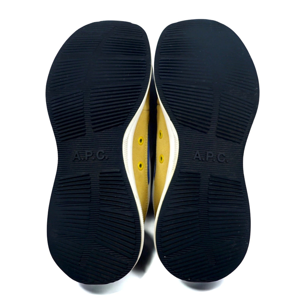 A.P.C. × Brain Dead Jay Sneakers 27-28cm Bianco Giallo Blu Camoscio Riflettente