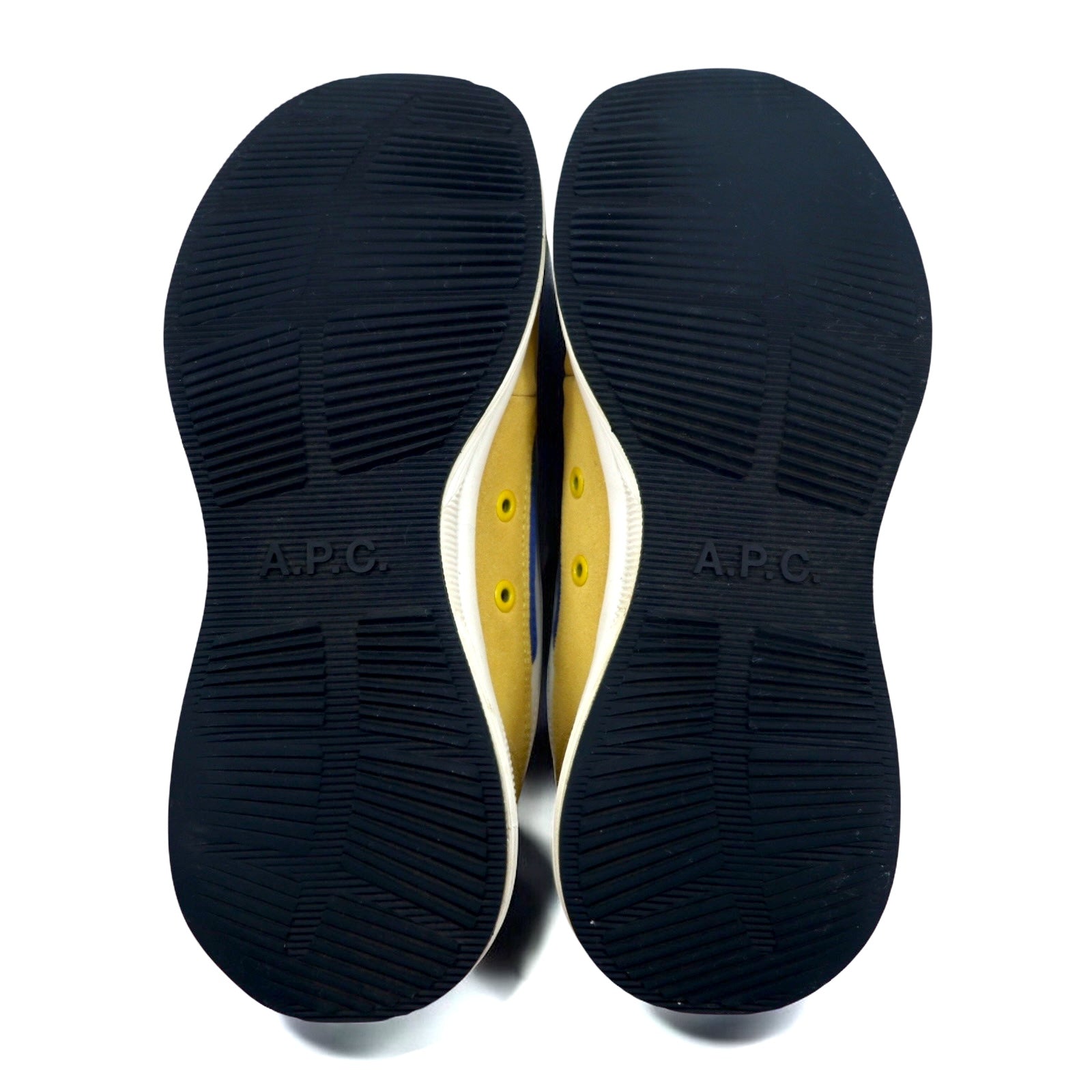 A.P.C. × Brain Dead Jay Sneakers 27-28cm Bianco Giallo Blu Camoscio Riflettente