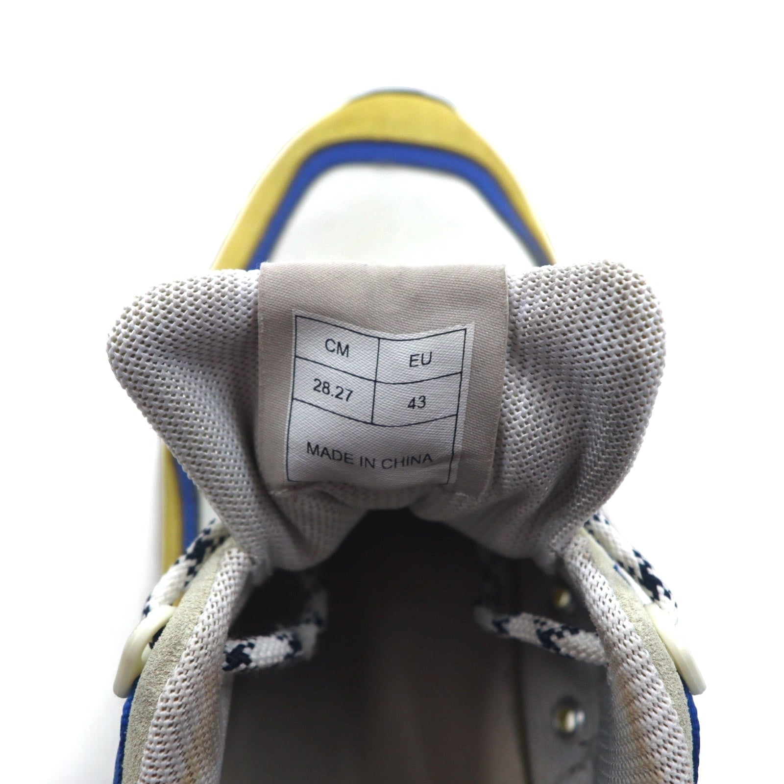 A.P.C. × Brain Dead Jay Sneakers 27-28cm Bianco Giallo Blu Camoscio Riflettente