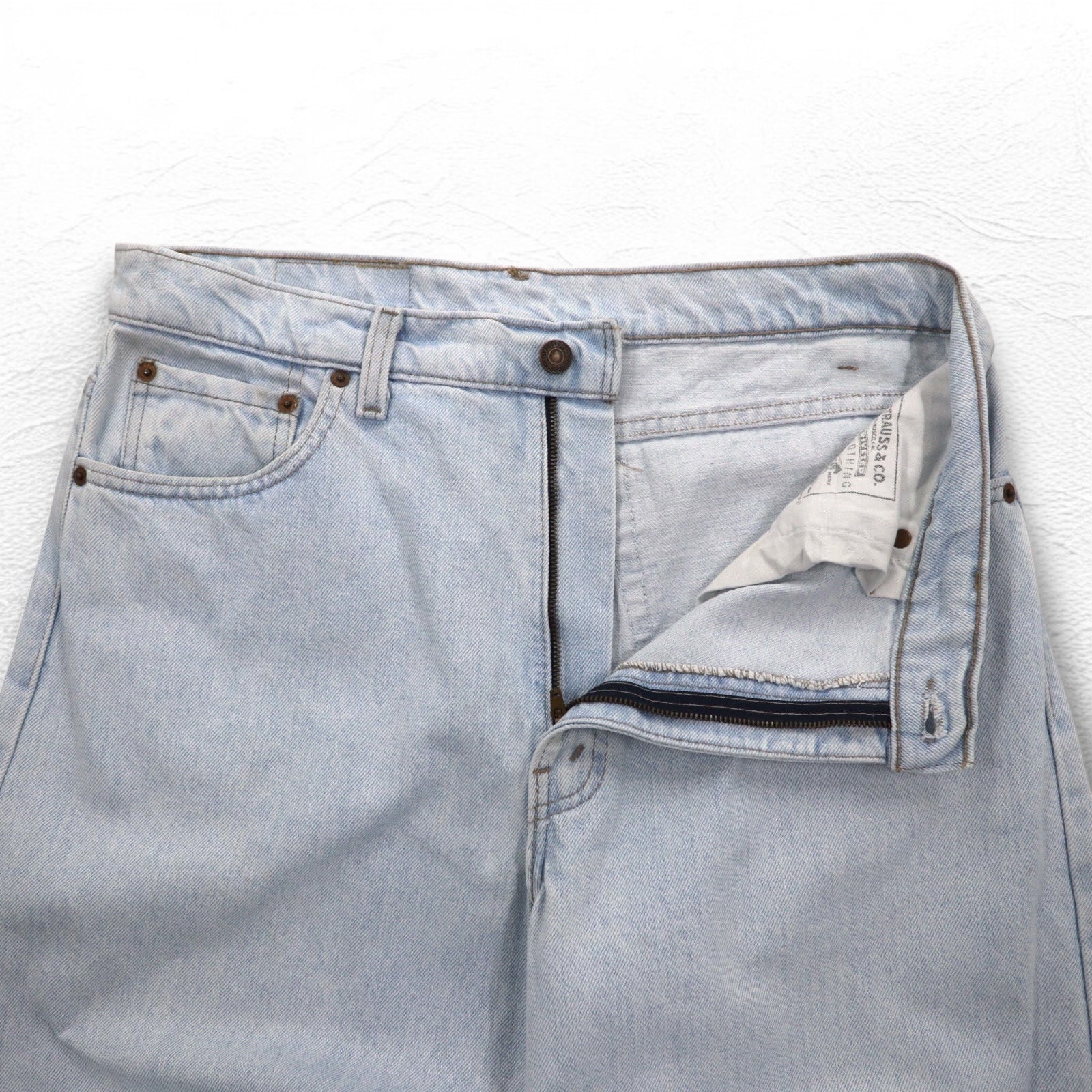 Levi's anni '90, Made in USA, 550 RELAXED FIT, jeans affusolati, taglia XL, blu, cerniera, 550-4804
