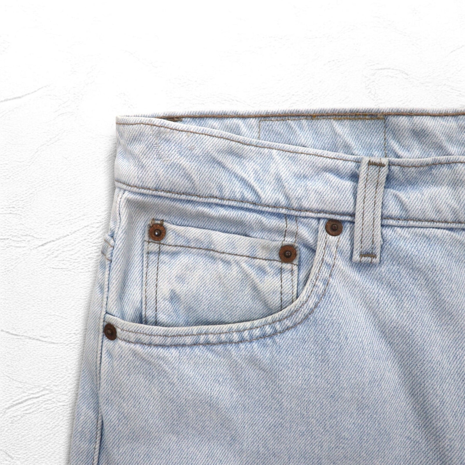 Levi's anni '90, Made in USA, 550 RELAXED FIT, jeans affusolati, taglia XL, blu, cerniera, 550-4804