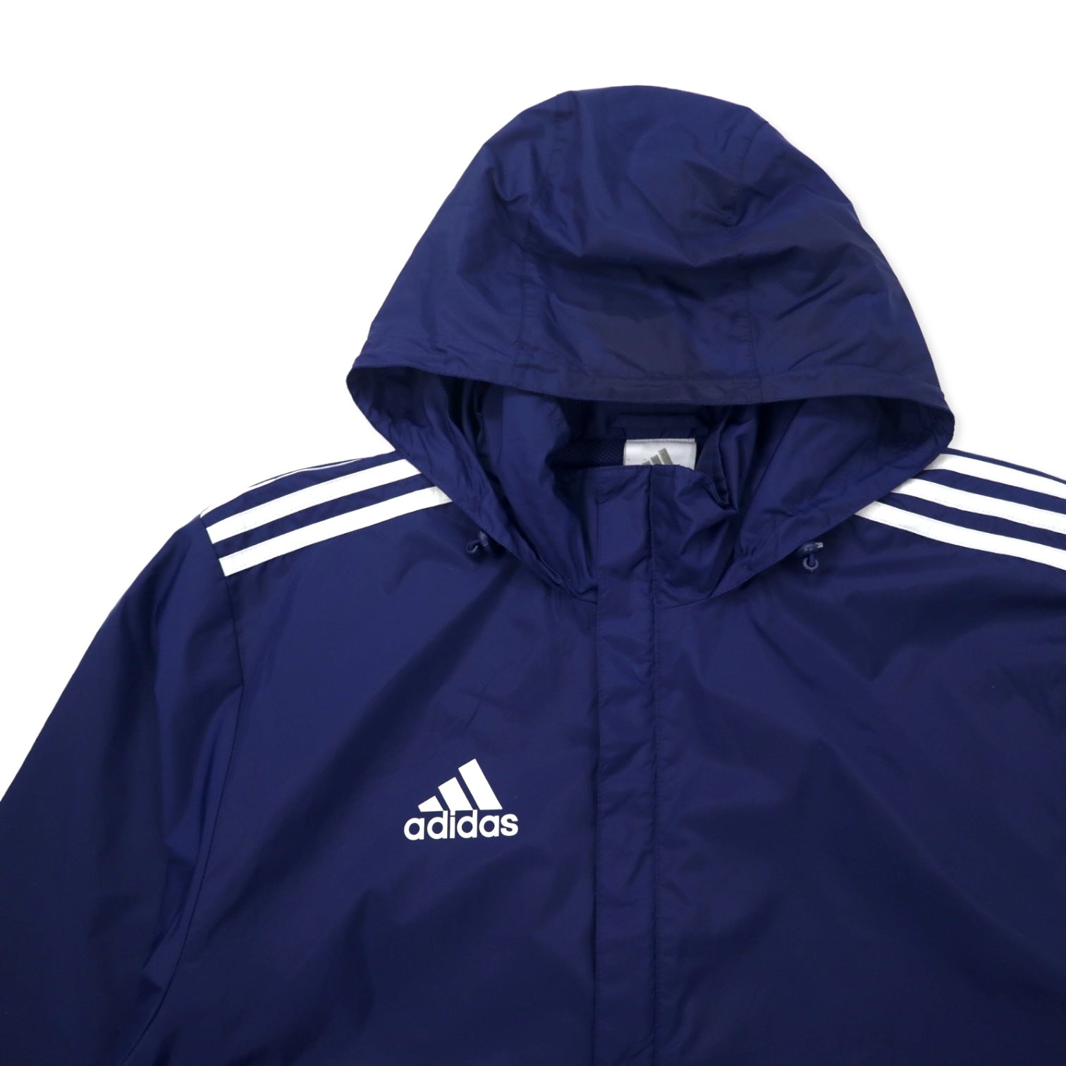 Giacca da tuta adidas, giacca a vento, maglia, taglia L, blu navy, poliestere, idrorepellente, fodera in mesh, 3 strisce