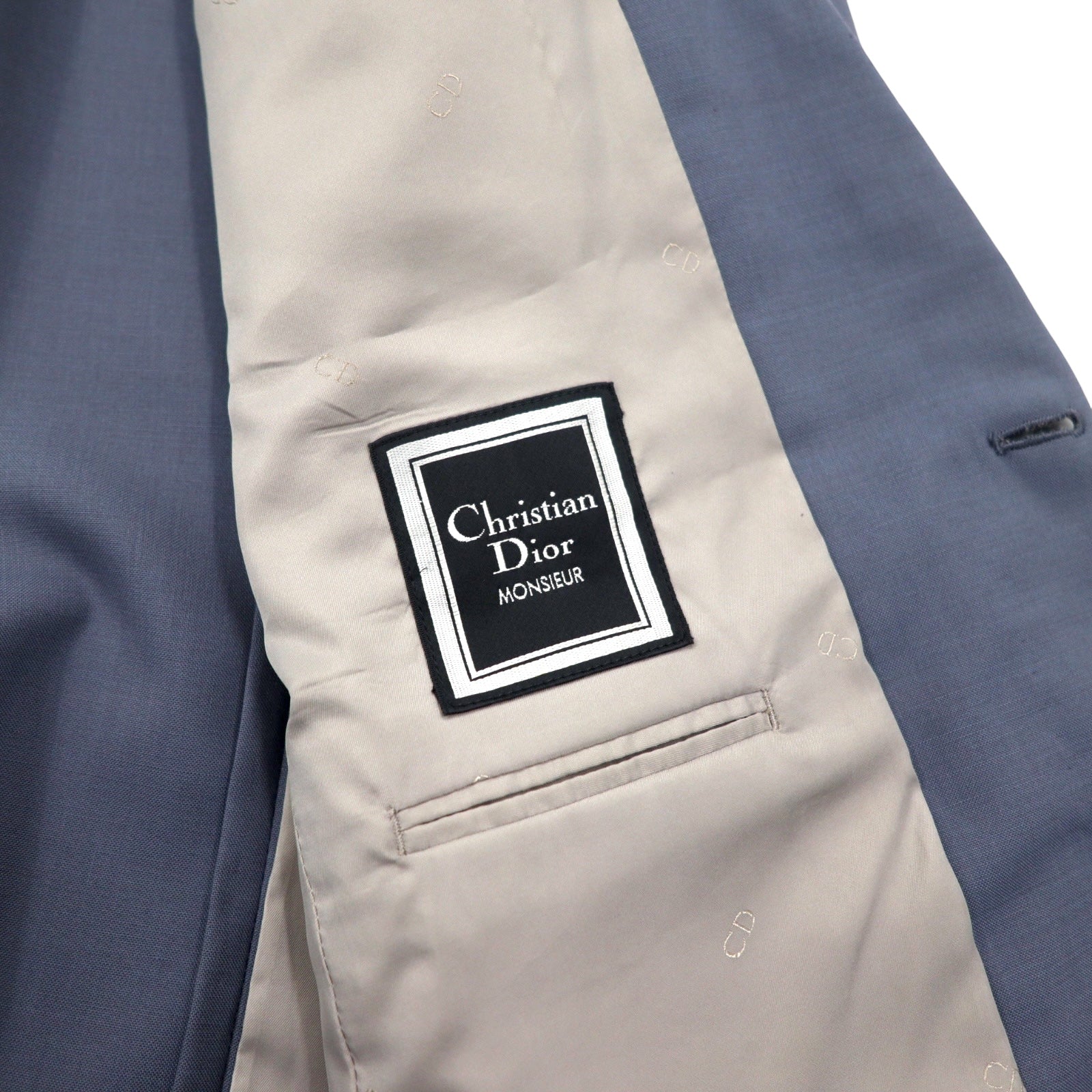 Christian Dior MONSIEUR anni '90 - Giacca sartoriale vecchia 2 bottoni, M, grigia, in lana