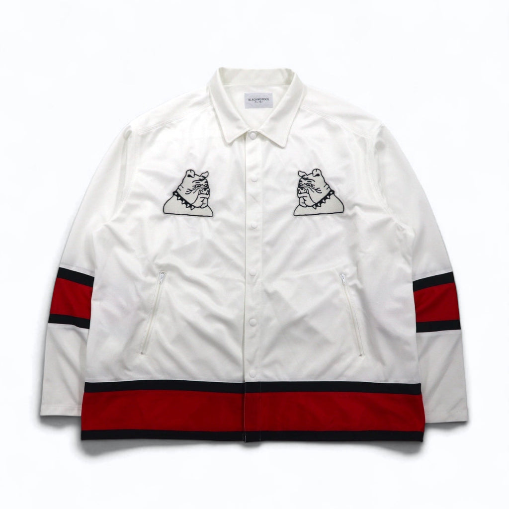 BLACKWEIRDOS Maglia in poliestere Giacca Tuta FREE Bianca Patch Bottoni a pressione