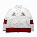 BLACKWEIRDOS Maglia in poliestere Giacca Tuta FREE Bianca Patch Bottoni a pressione