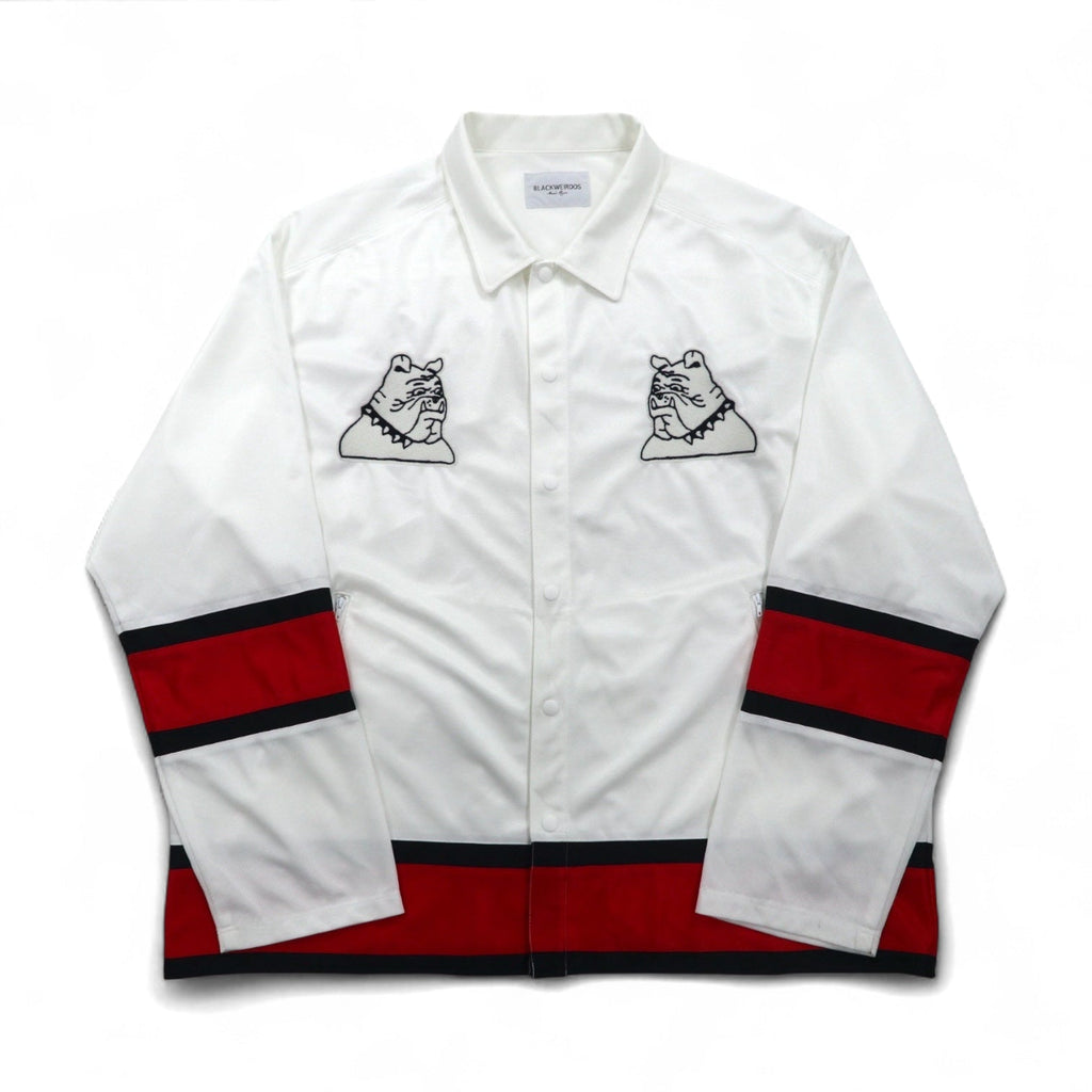 BLACKWEIRDOS Maglia in poliestere Giacca Tuta FREE Bianca Patch Bottoni a pressione