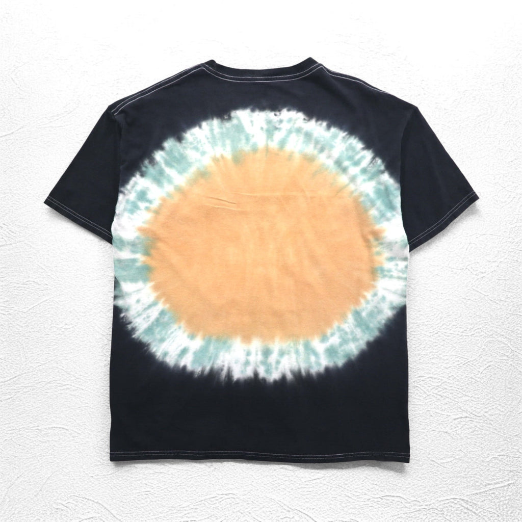 Sublime T-Shirt anni 2000, taglia XL, in cotone nero tie-dye, motivo sole, Made in Mexico