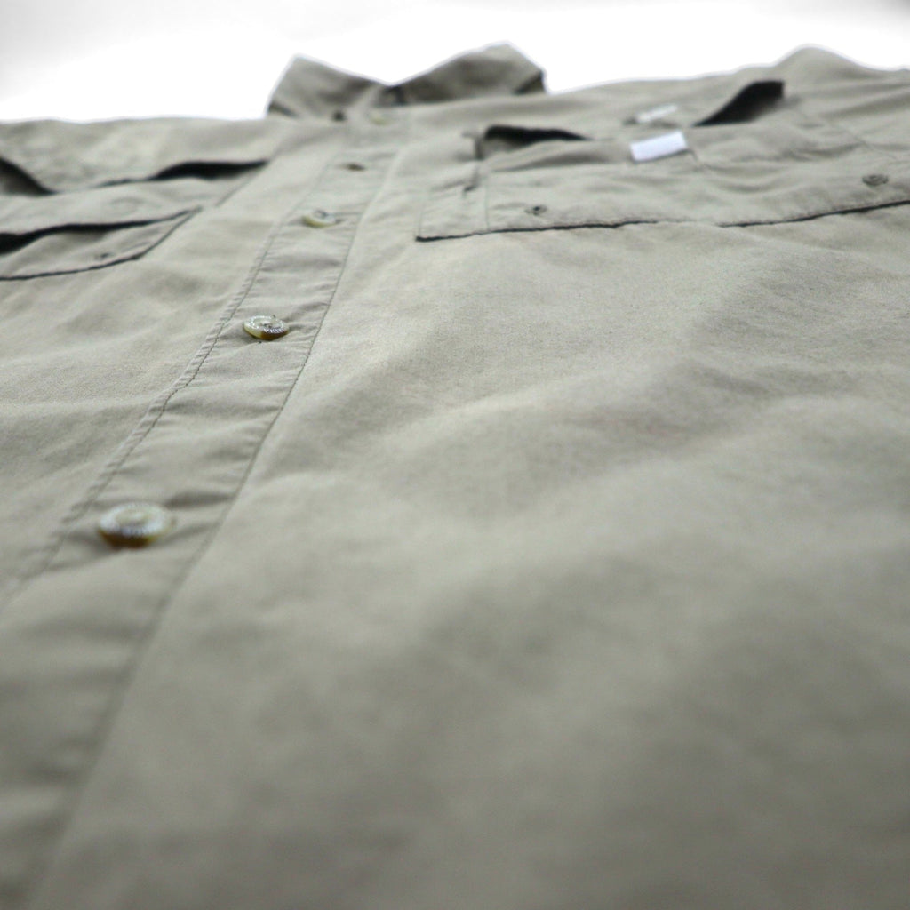 Camicia da pesca a maniche corte Columbia PFG Bahama, taglia L, color cachi, in cotone, multi-tasca, FM7130