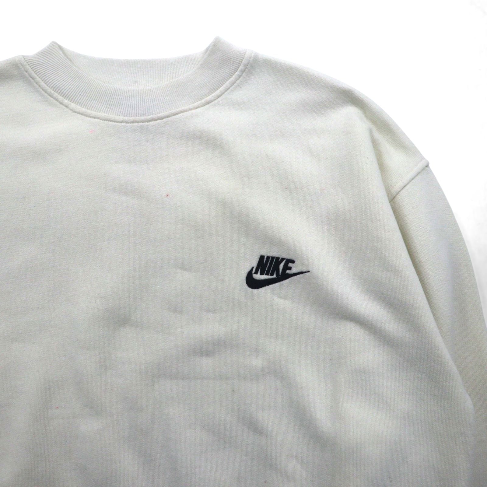 NIKE 90年代 銀タグ スウェット トレーナー M ワンポイントロゴ 刺繍 クロップド 短丈