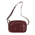 Borsa a tracolla Cartier Must Line, bordeaux, con logo, in pelle vecchia