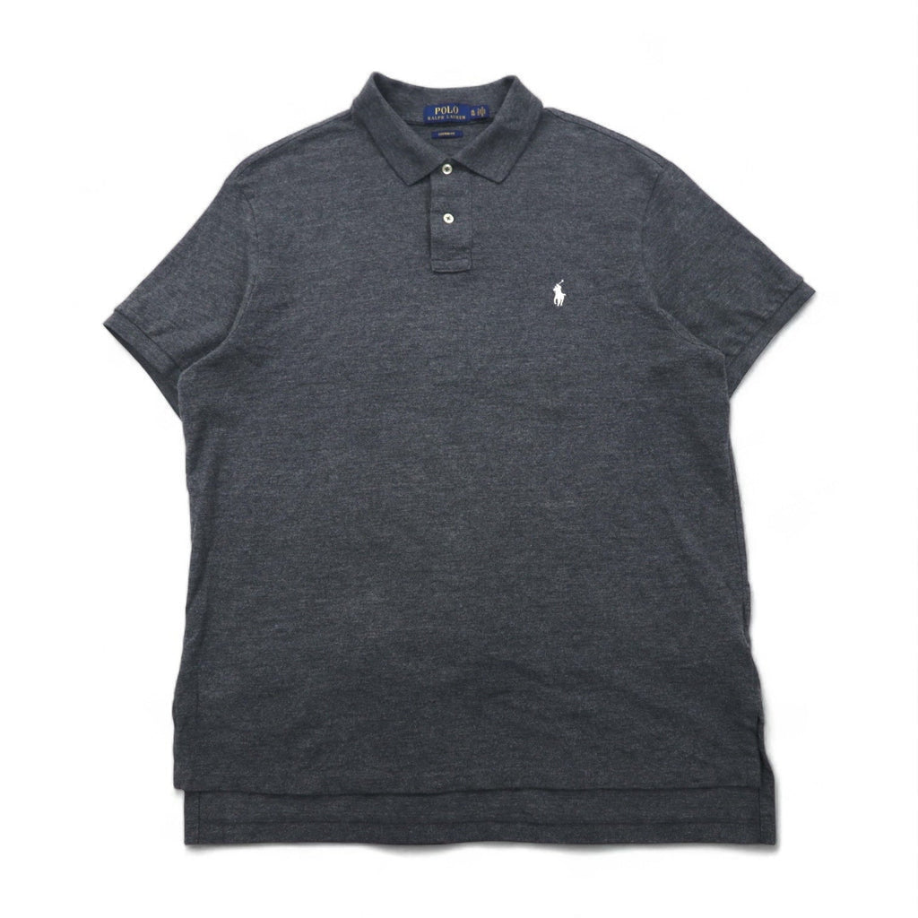 POLO RALPH LAUREN Polo, XL, grigio, cotone piquet, ricamo piccolo pony
