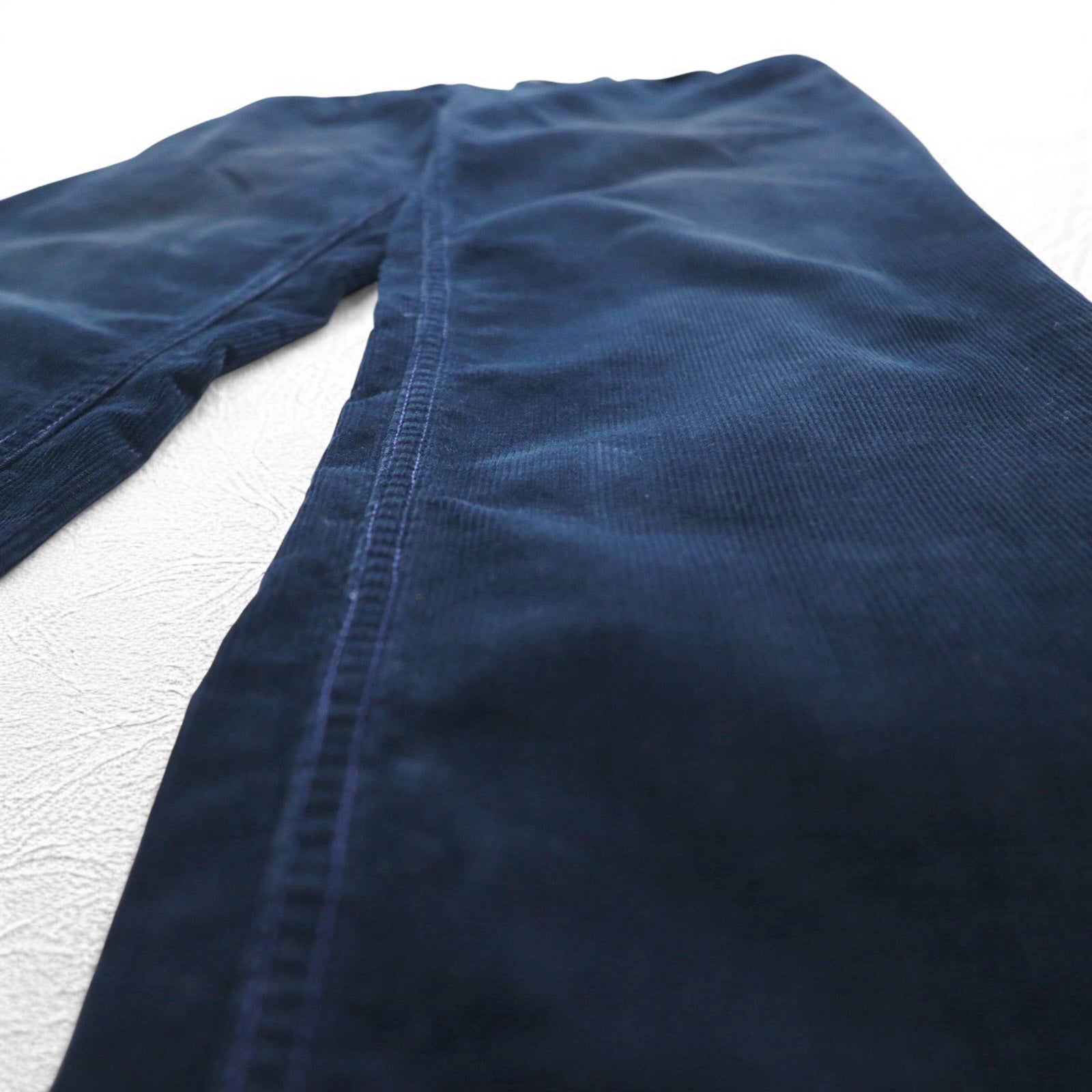 POLO RALPH LAUREN anni '90 pantalone in velluto a costine M blu navy toppa in pelle