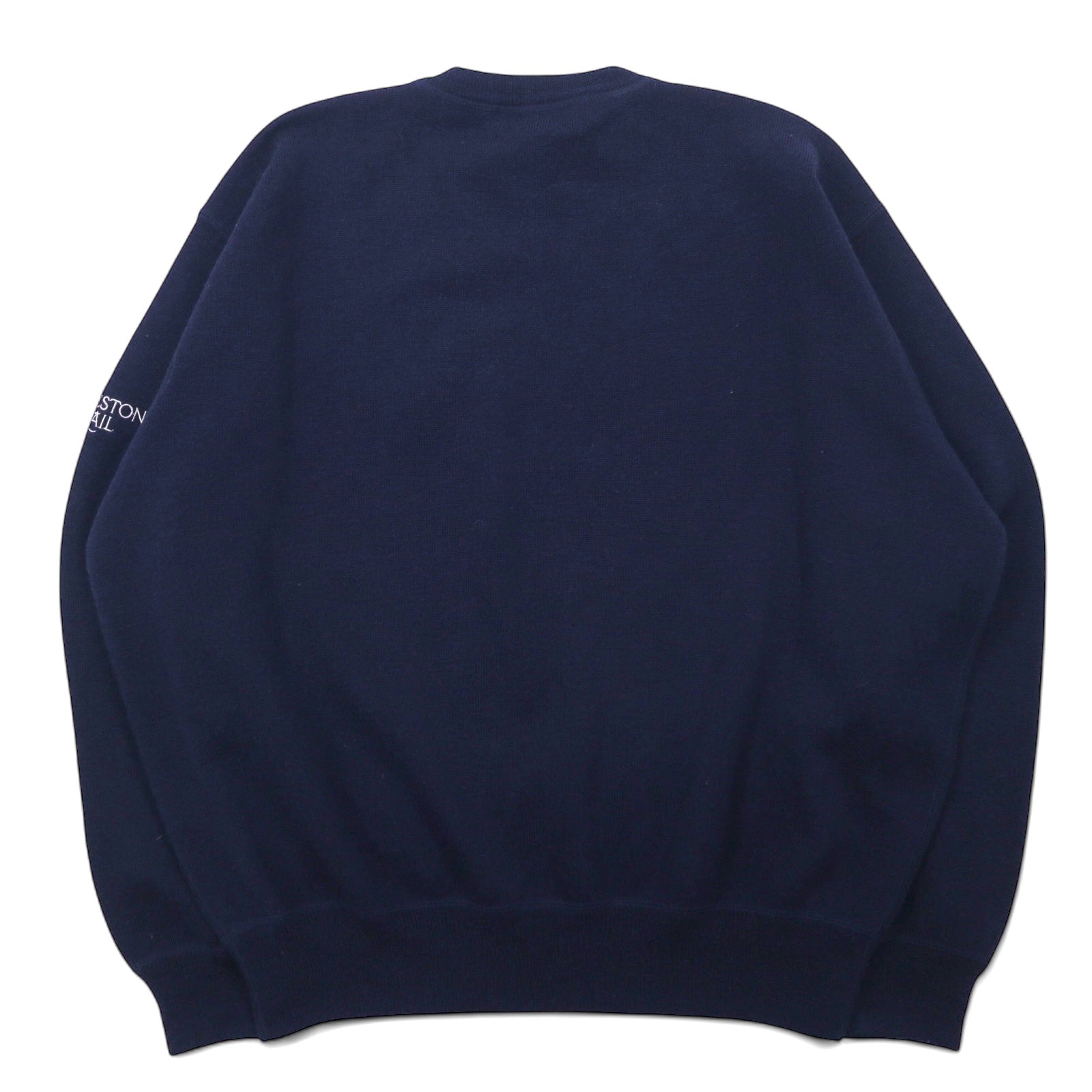 POLO GOLF RALPH LAUREN anni '90 Maglione girocollo XL blu navy lana ricamata