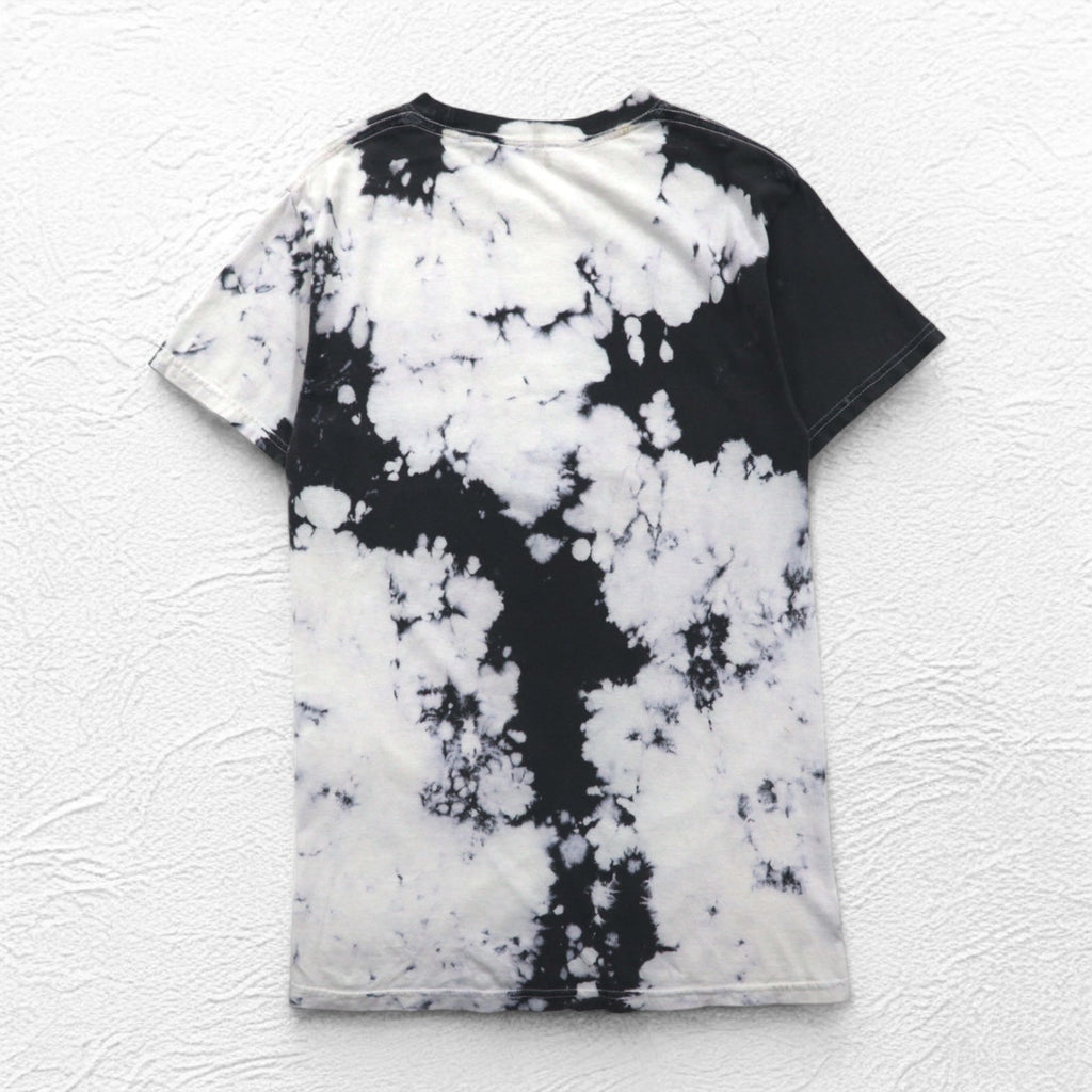 DEATH ROW RECORDS ヒップホップ レーベル Tシャツ M ホワイト ブラック タイダイ ブリーチ加工